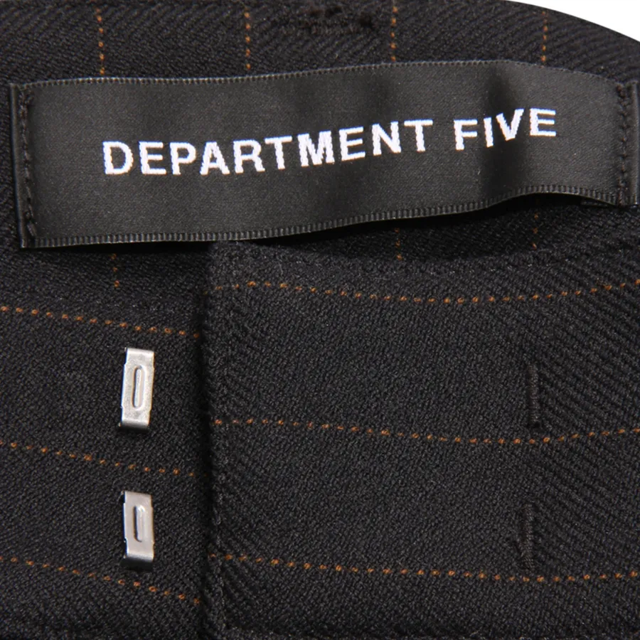 9896AV PANTALONE DONNA DEPARTMENT 5 WOMAN PINSTRIPE TROUSERS BLACK