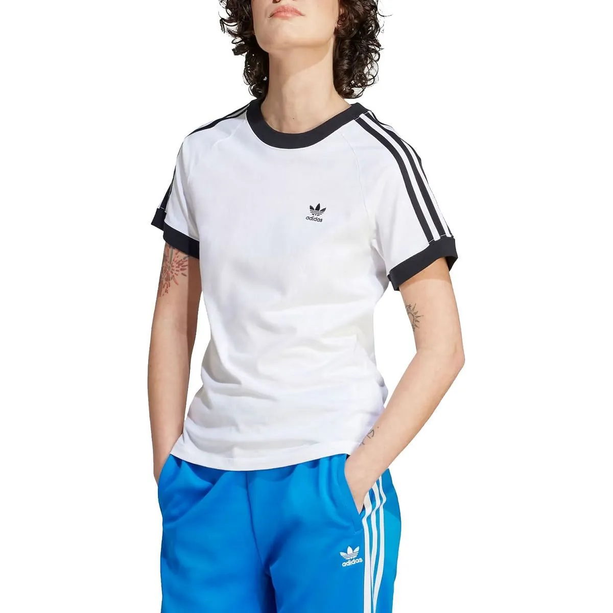      ADIDAS ORIGINALS T-SHIRT 3 STRIPES DONNA  