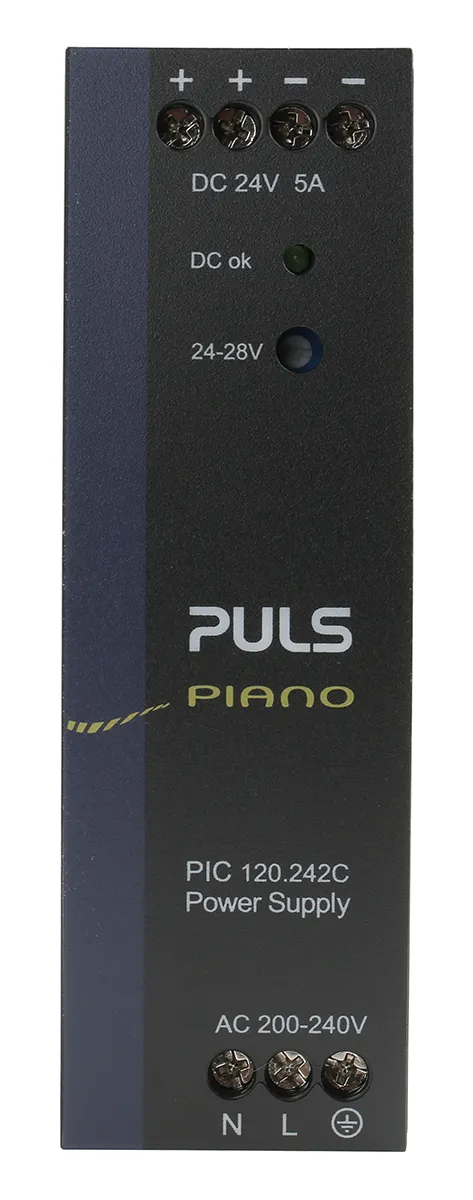 Alimentatore a montaggio su guida DIN PULS, 24V cc, 5A, 230V ca, 120W