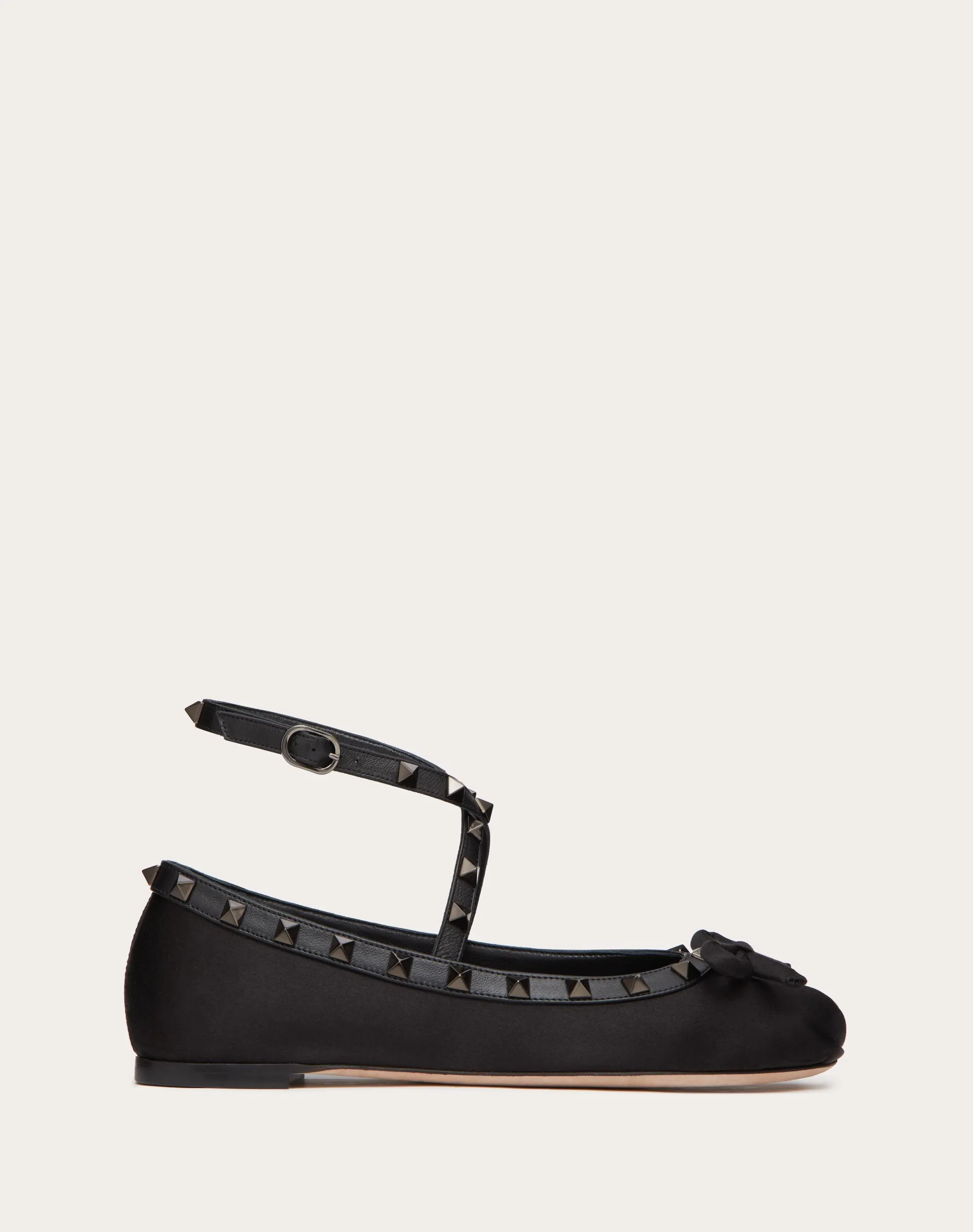 BALLERINA ROCKSTUD IN RASO E BORCHIE IN TONO
