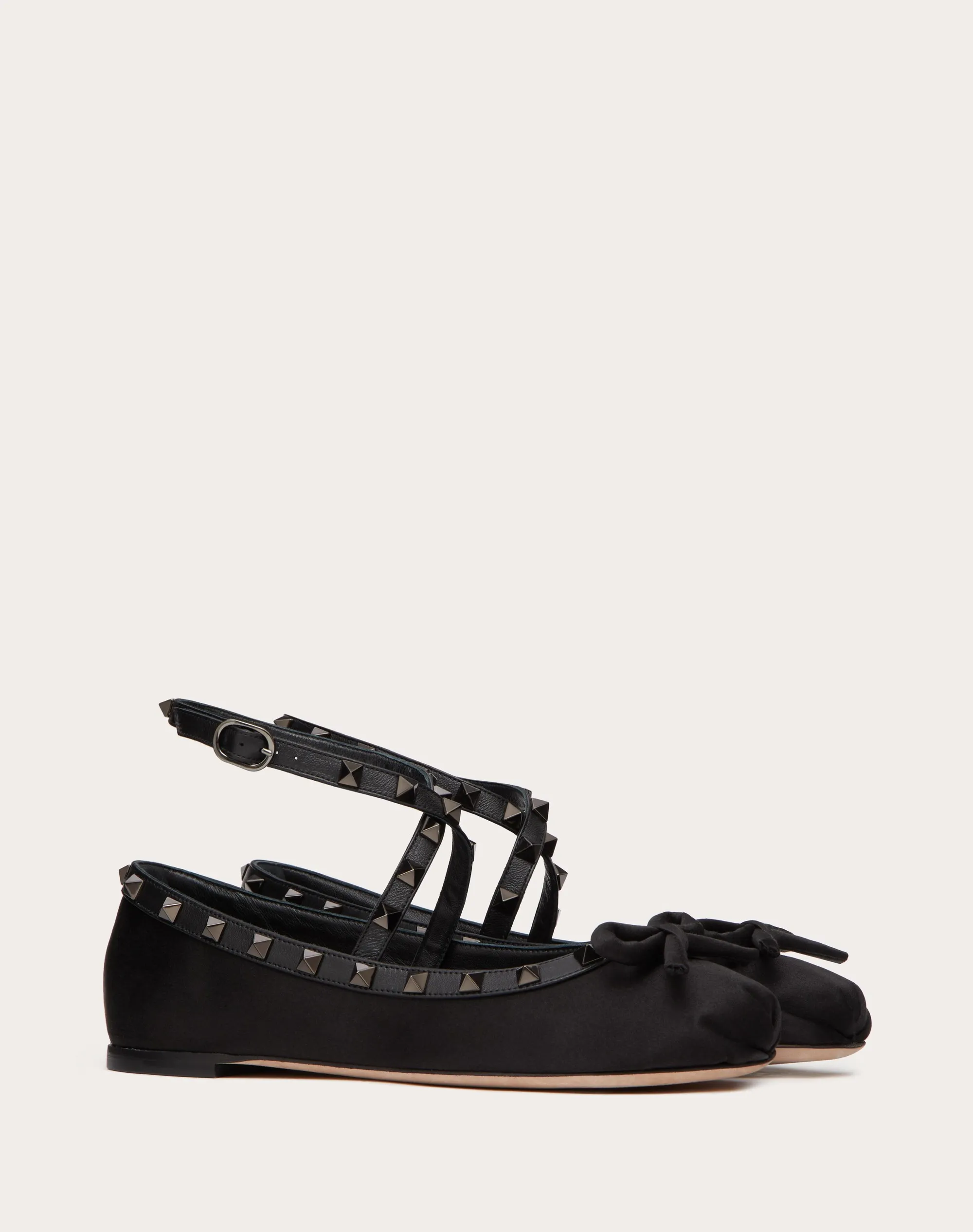 BALLERINA ROCKSTUD IN RASO E BORCHIE IN TONO