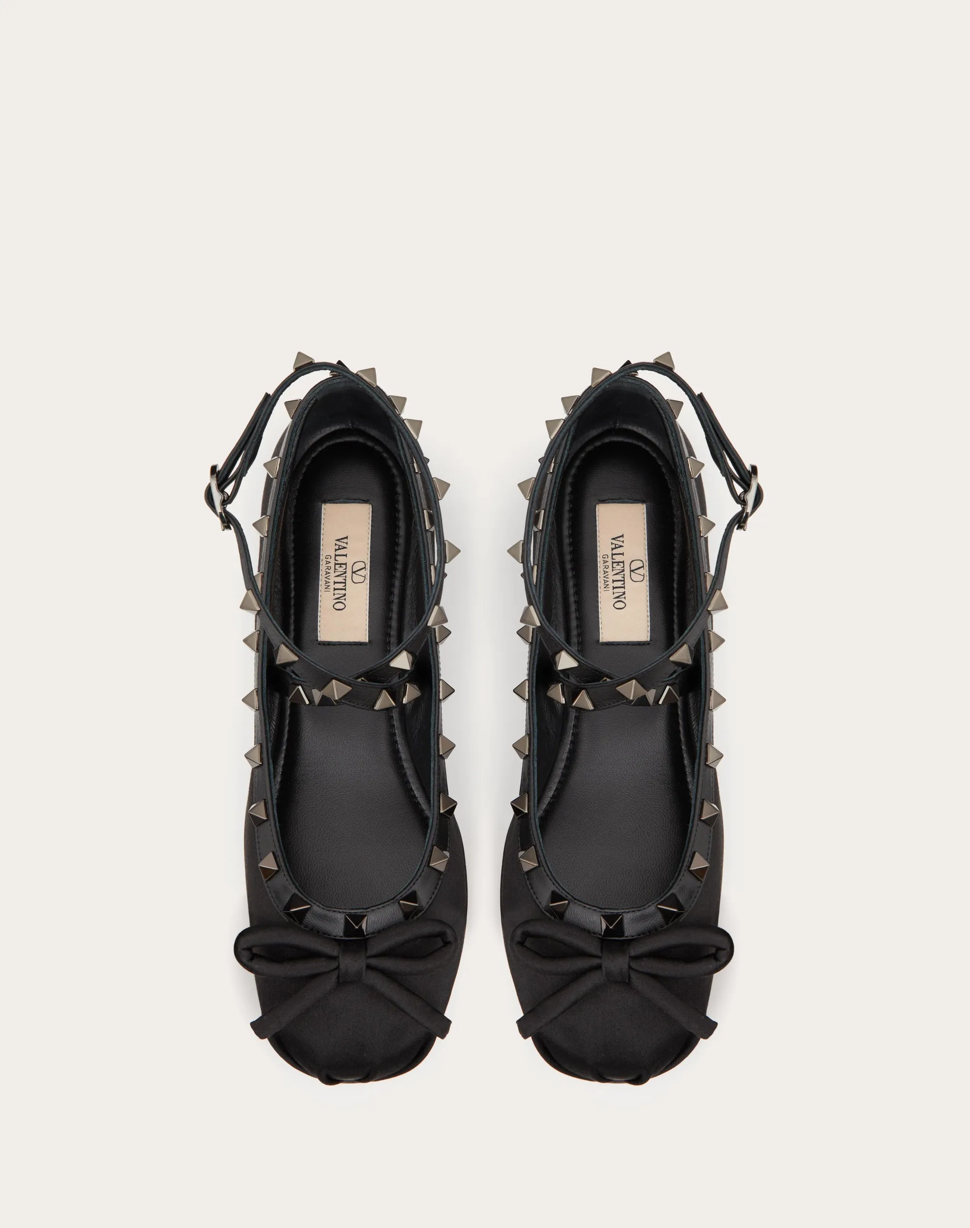 BALLERINA ROCKSTUD IN RASO E BORCHIE IN TONO