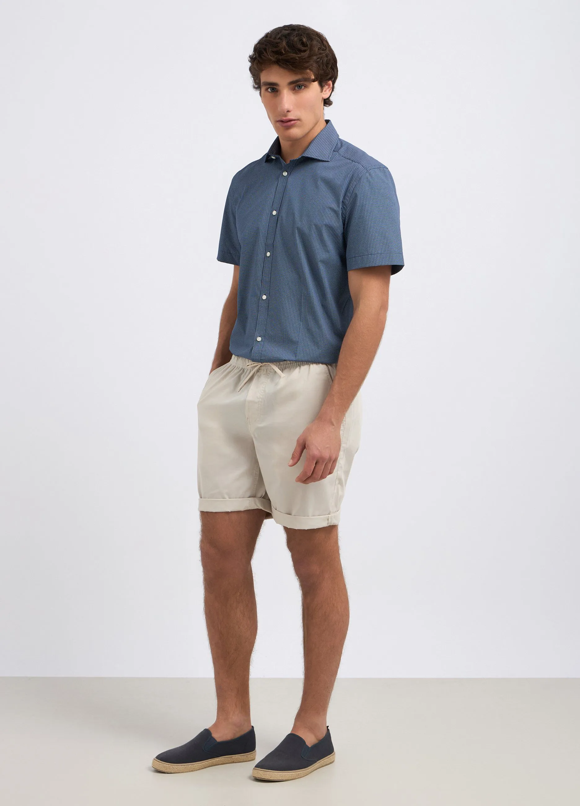 Bermuda in misto cotone uomo