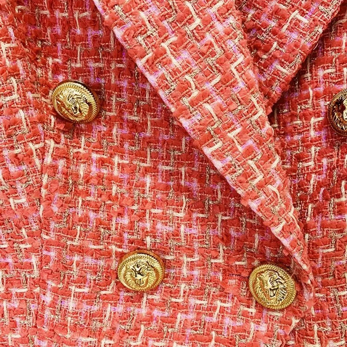 Blazer Designer Tweed Feminino Blazer Tweed monopetto di alta qualità 2023