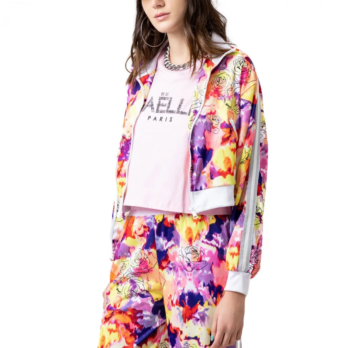 Bomber Cropped Triacetato, Multi