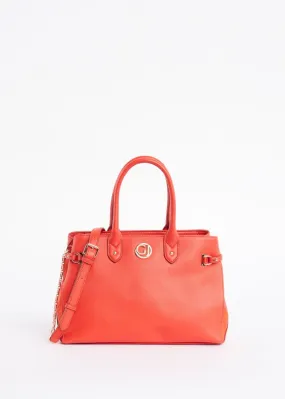 Borsa a mano con logo in metallo