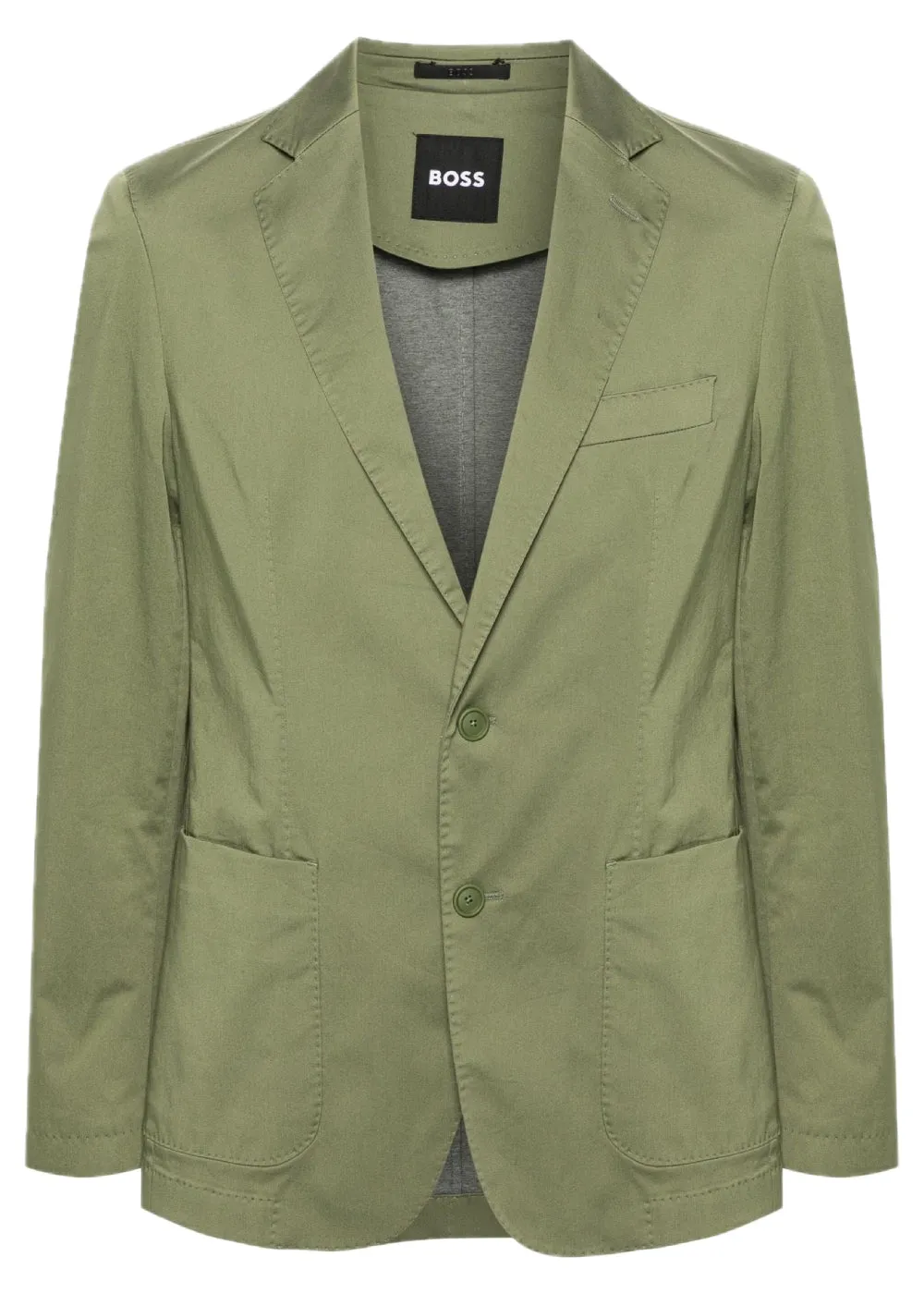 Boss Giacca Verde Monopetto in Cotone