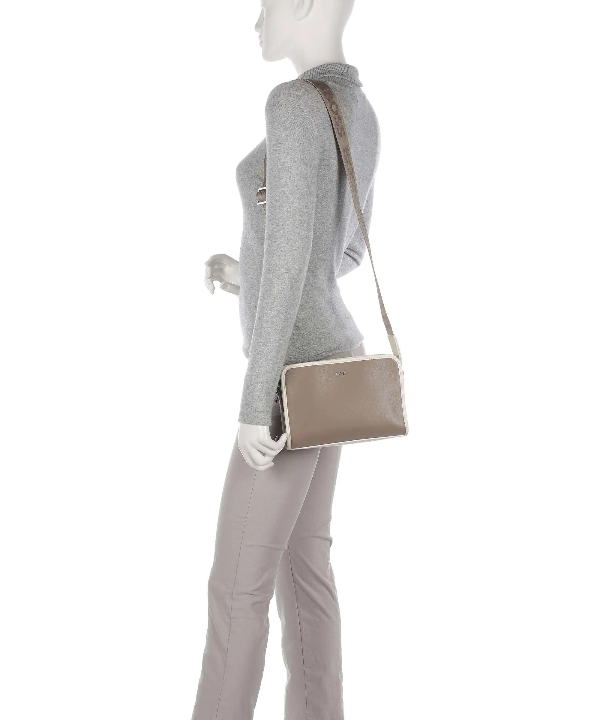  BOSS Sandy Borsa a tracolla pelle sintetica beige  