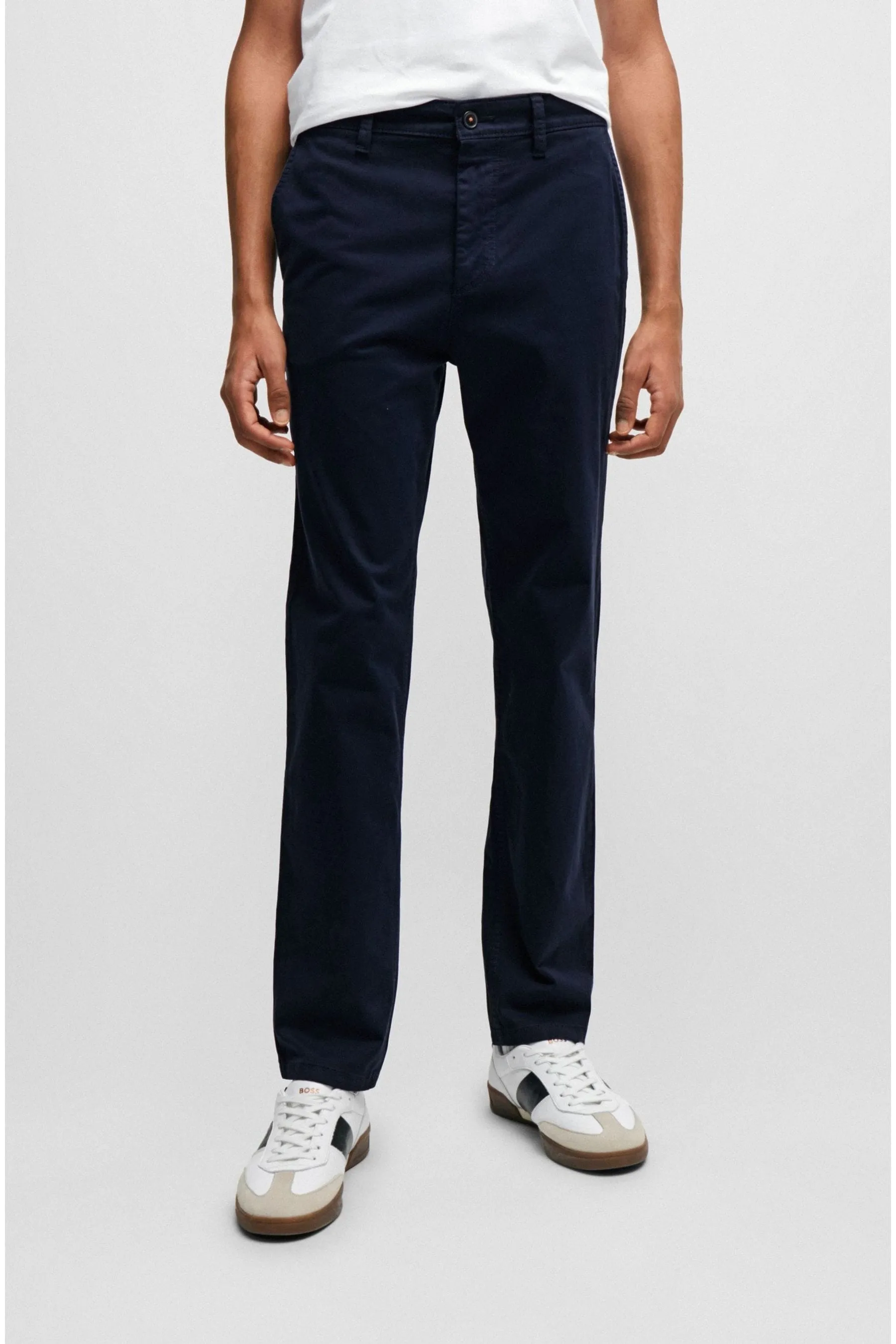 BOSS Vestibilità attillata / Slim - Pantaloni in cotone elasticizzato