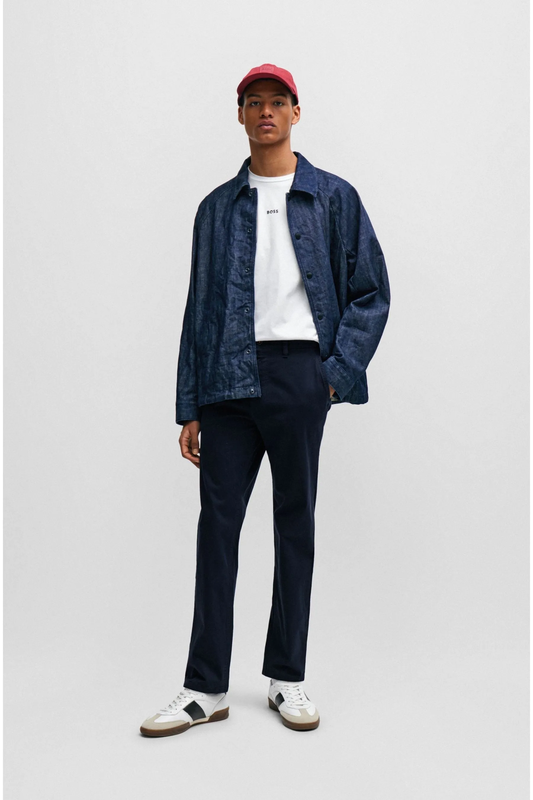 BOSS Vestibilità attillata / Slim - Pantaloni in cotone elasticizzato