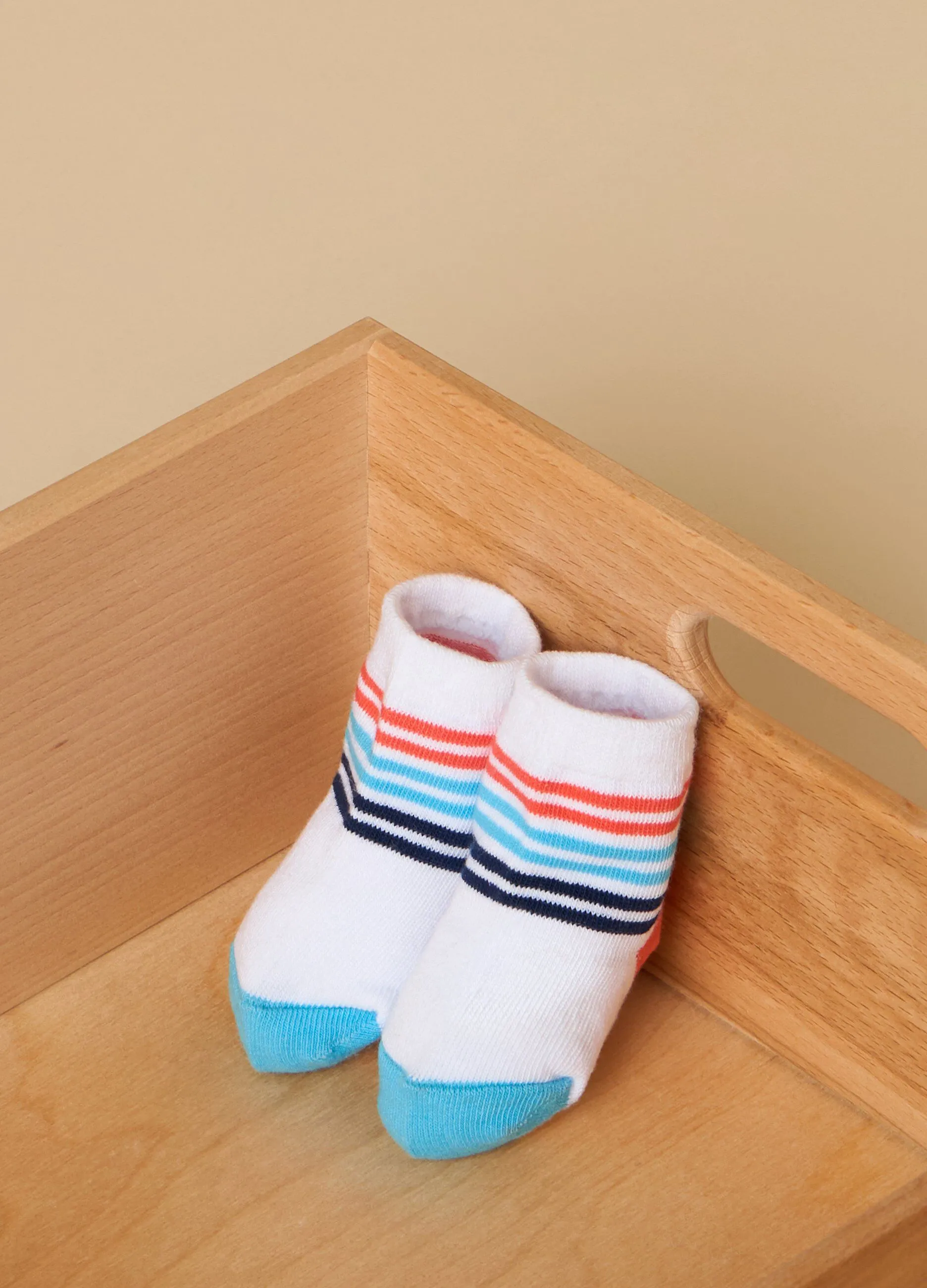 Calzini rigati in misto cotone IANA neonato