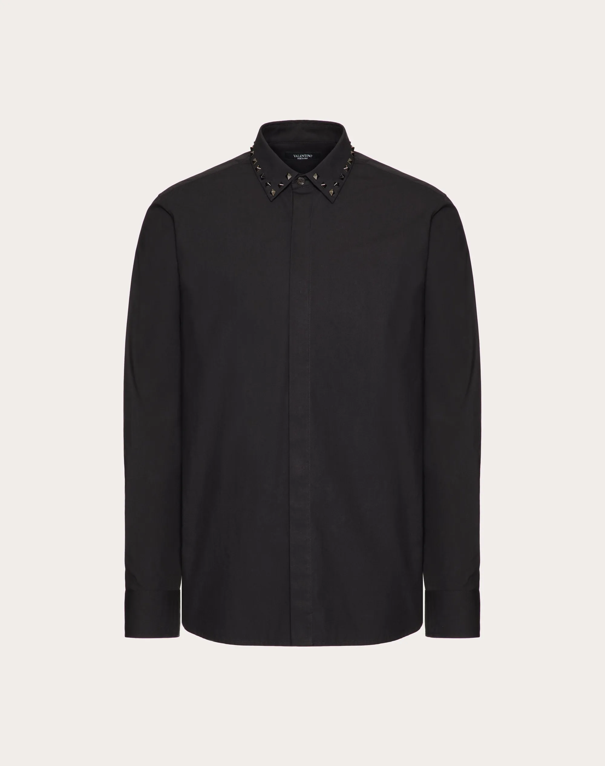 CAMICIA MANICA LUNGA IN COTONE CON BORCHIE BLACK UNTITLED SUL COLLETTO