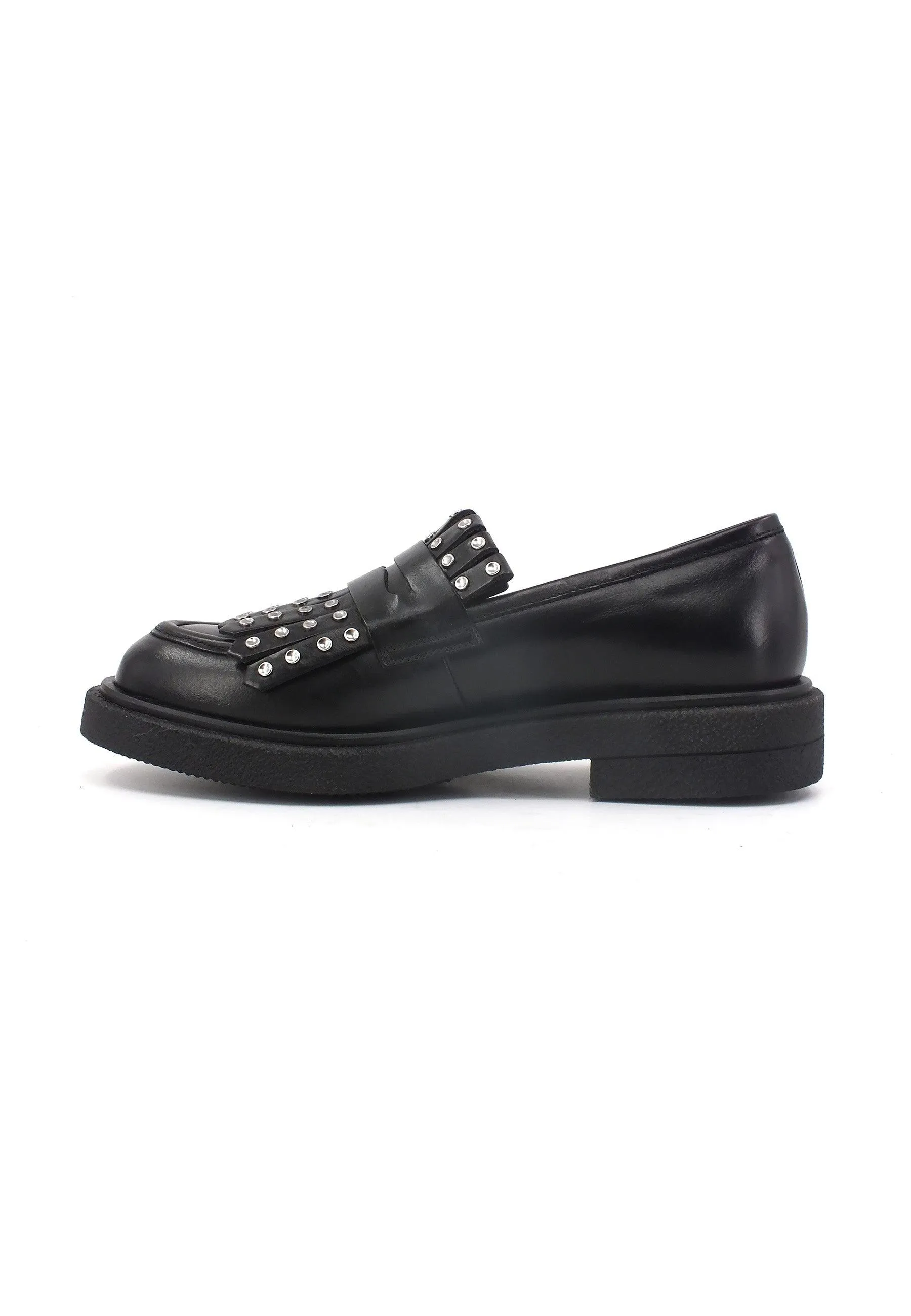CARMENS Brook Fringe Mocassino Borchie Donna Nero 52201