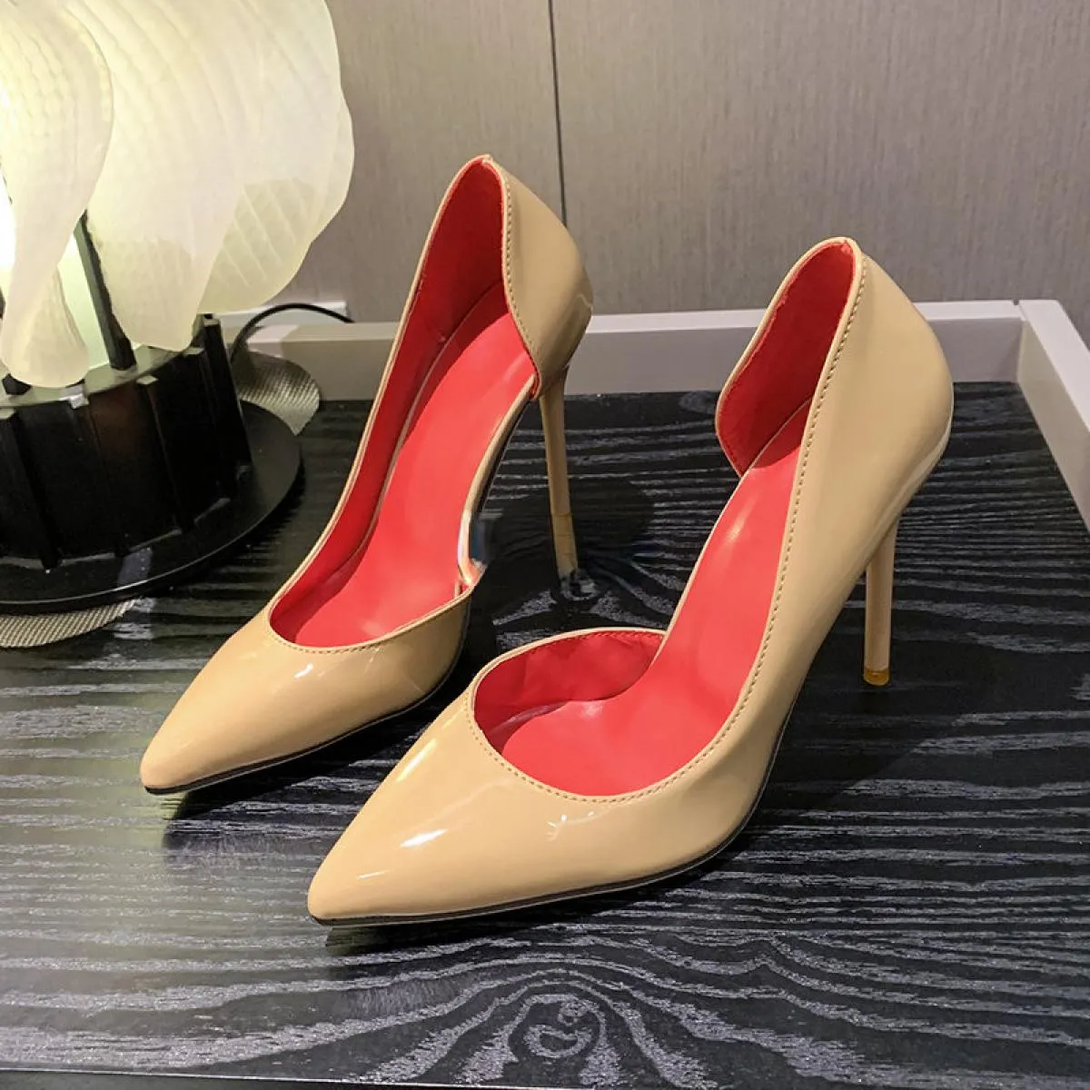 Classico nero tacchi alti scarpe donna pompe 810 cm Tacones punta a punta tacchi a spillo Talon Femme scarpe da sposa scarpe per