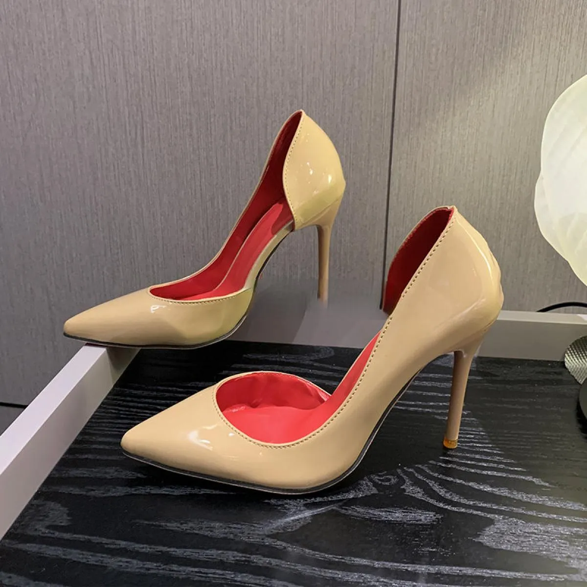 Classico nero tacchi alti scarpe donna pompe 810 cm Tacones punta a punta tacchi a spillo Talon Femme scarpe da sposa scarpe per