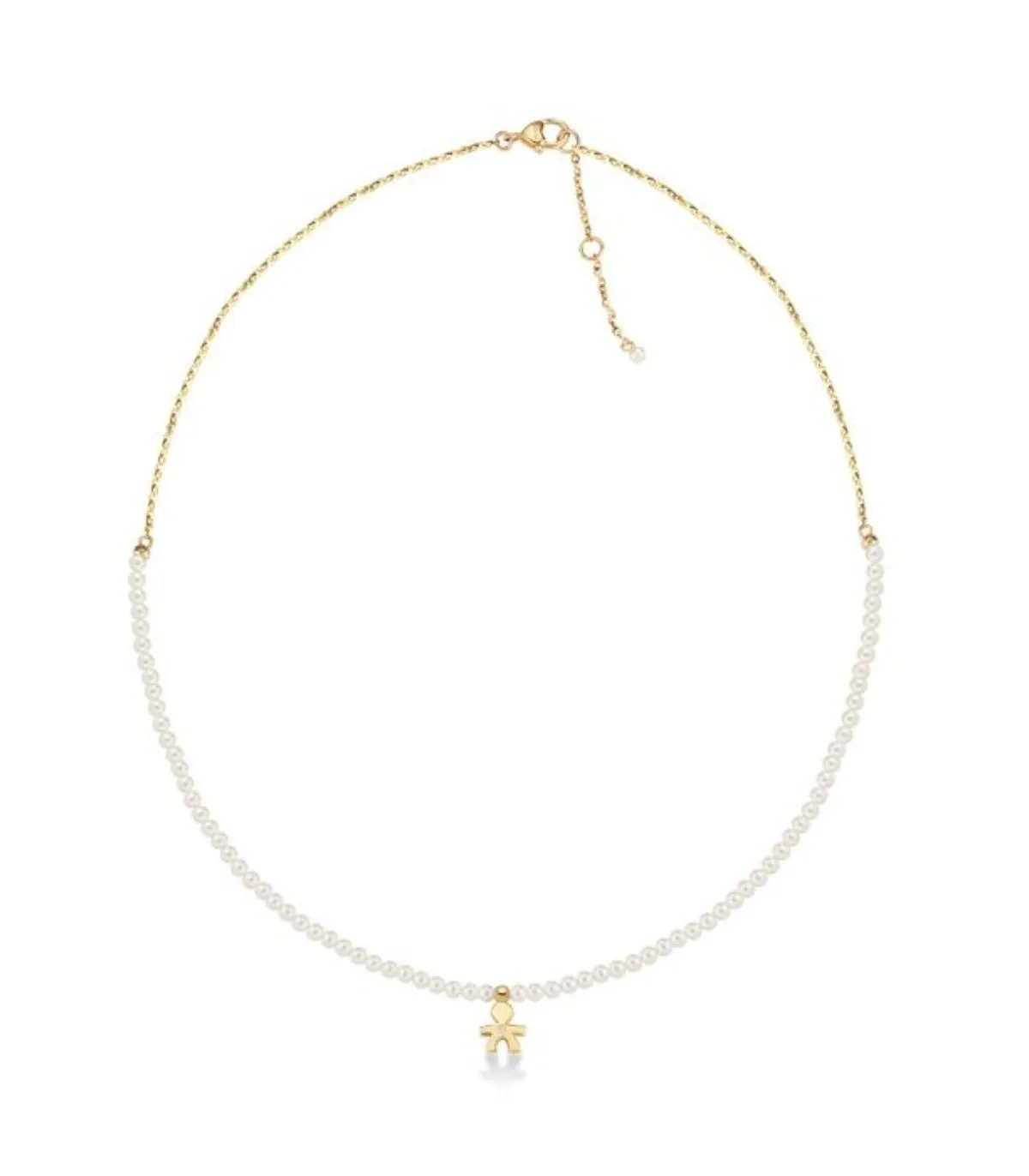 Collana Le Bebè Sagoma Bimbo Le Perle Oro Giallo Diamante LBB820