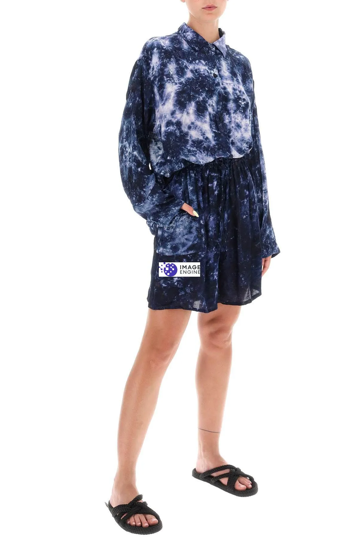 Completo camicia e shorts in cotone