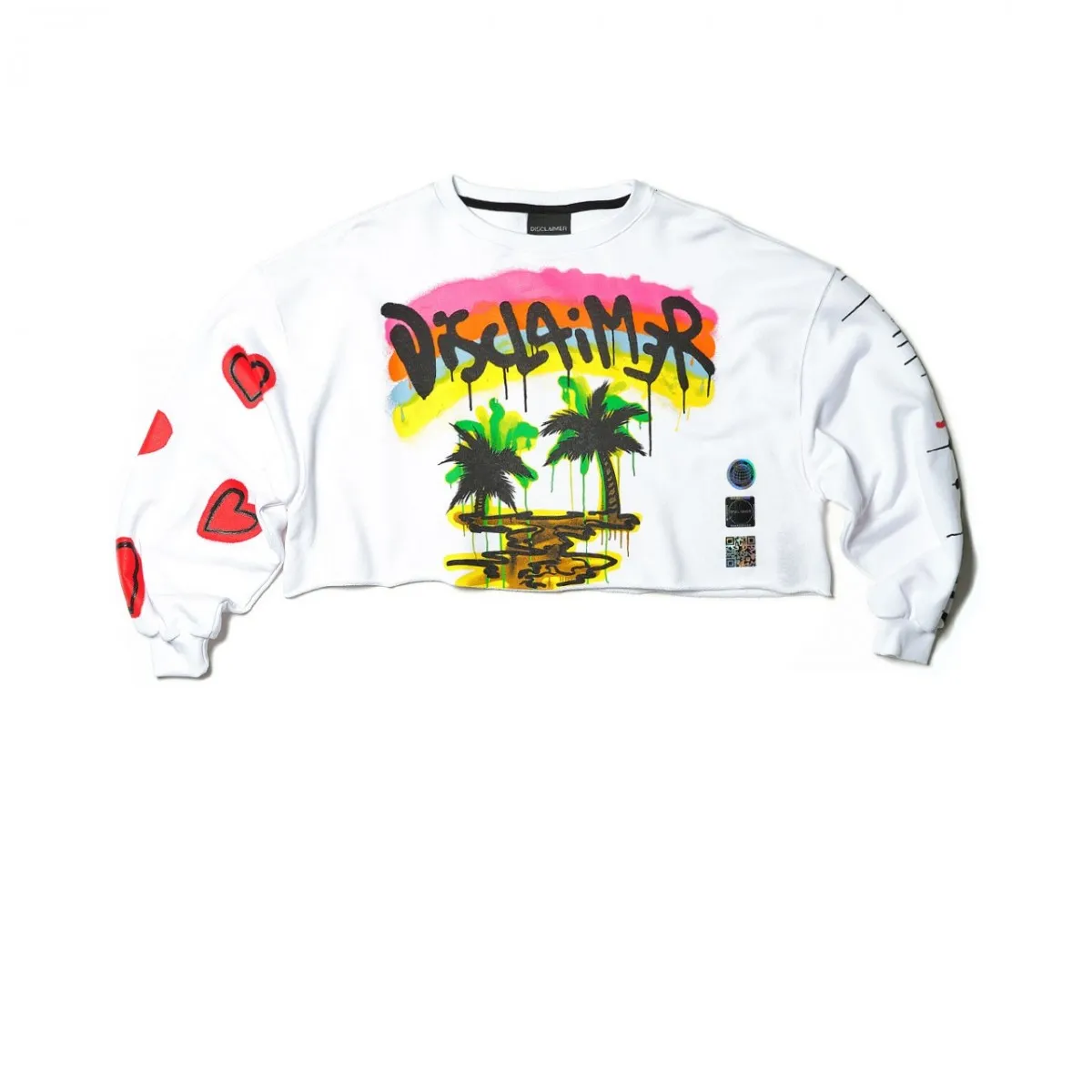 Cropped Sweatshirt, Bianco