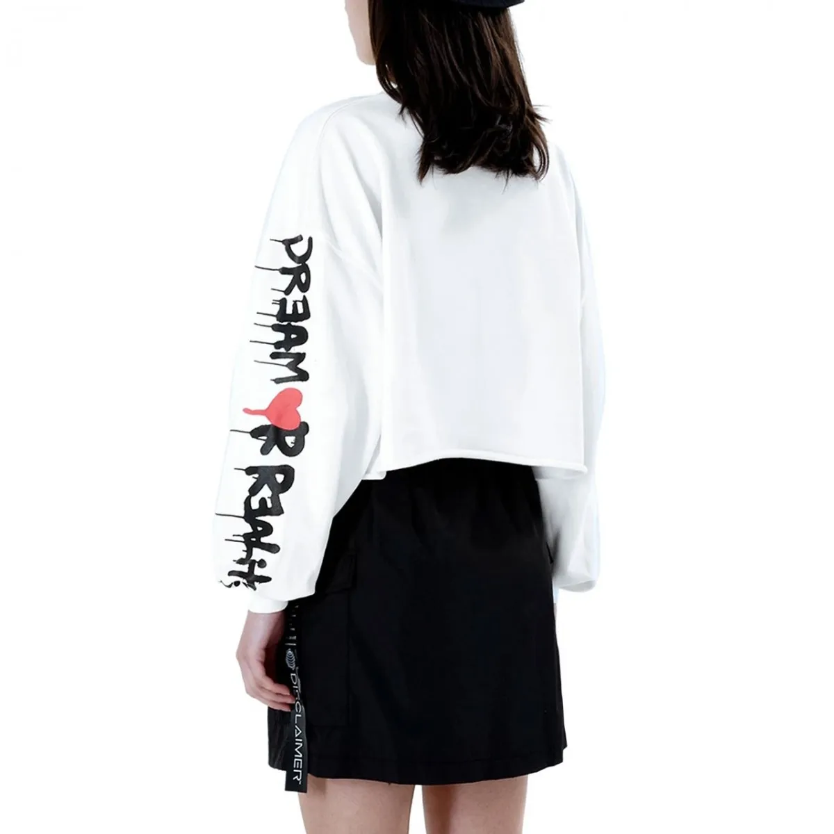 Cropped Sweatshirt, Bianco