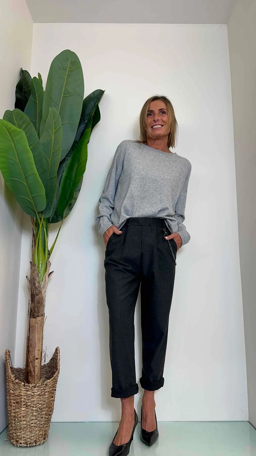 DAFNE - MA1179P25 - MAGLIA VISCOSA SCATOLA CON ORLINO FIT AMPIO