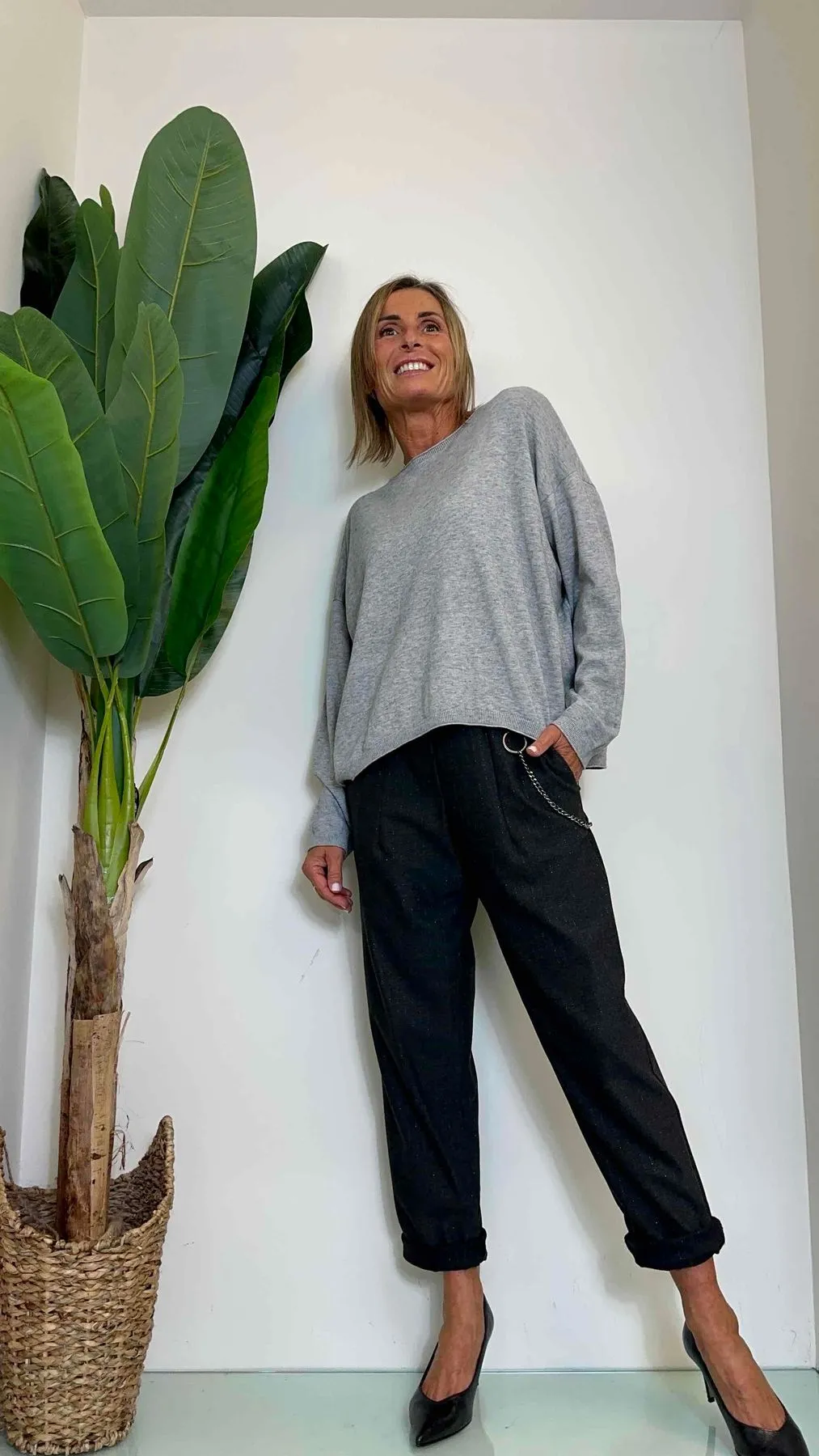 DAFNE - MA1179P25 - MAGLIA VISCOSA SCATOLA CON ORLINO FIT AMPIO