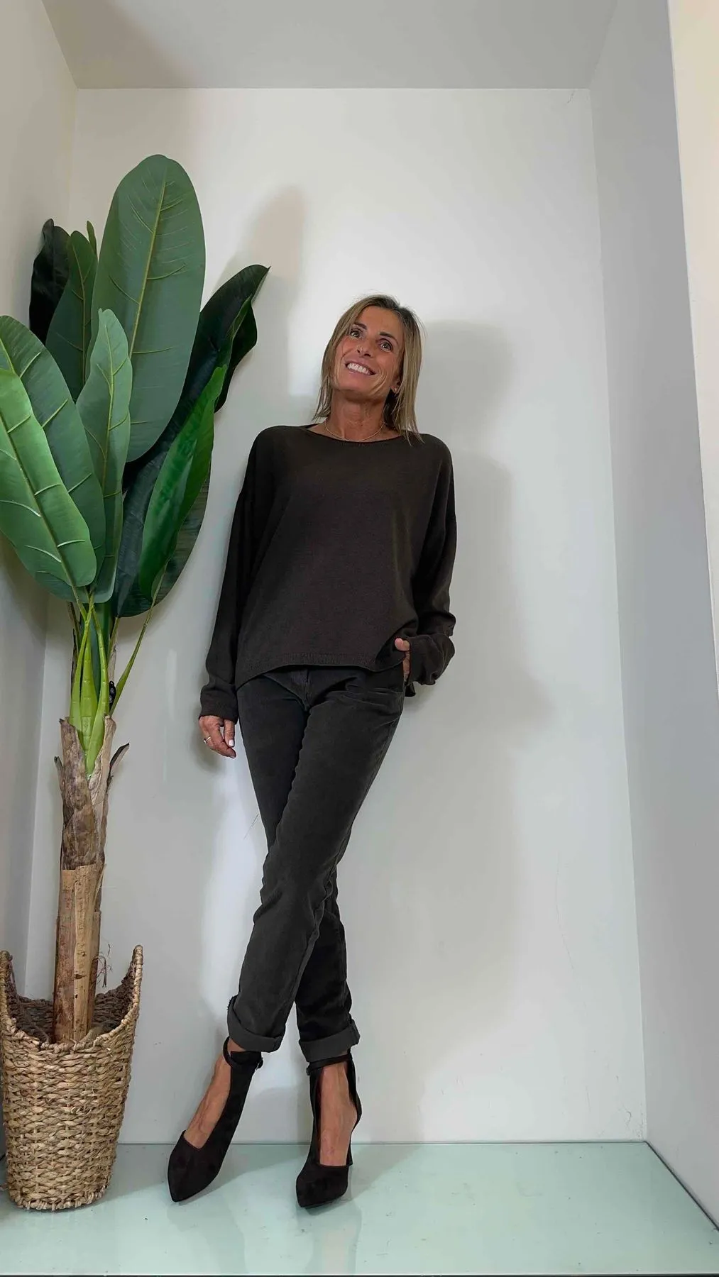 DAFNE - MA1179P25 - MAGLIA VISCOSA SCATOLA CON ORLINO FIT AMPIO