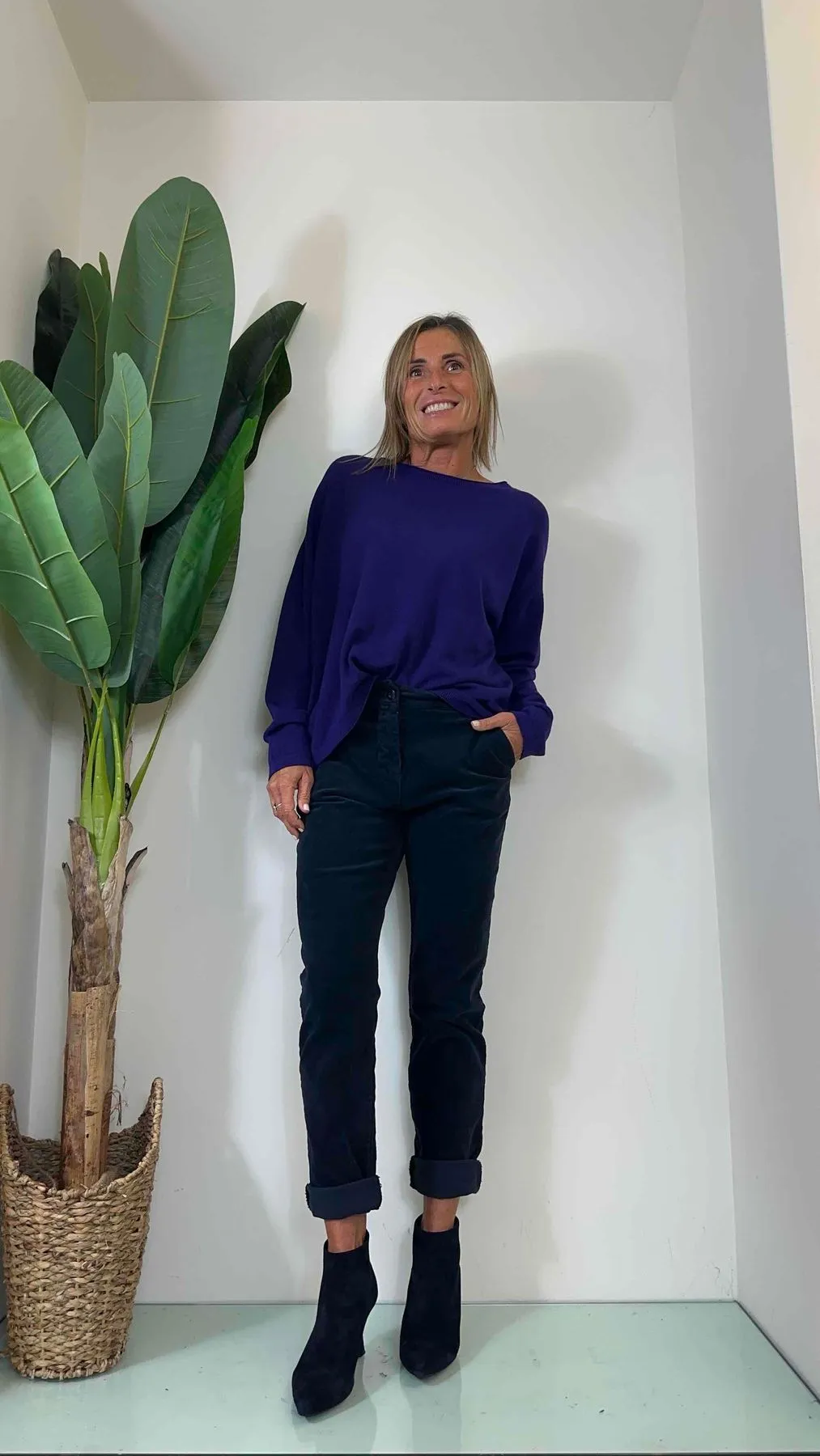 DAFNE - MA1179P25 - MAGLIA VISCOSA SCATOLA CON ORLINO FIT AMPIO