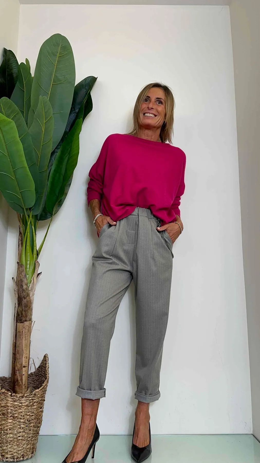 DAFNE - MA1179P25 - MAGLIA VISCOSA SCATOLA CON ORLINO FIT AMPIO
