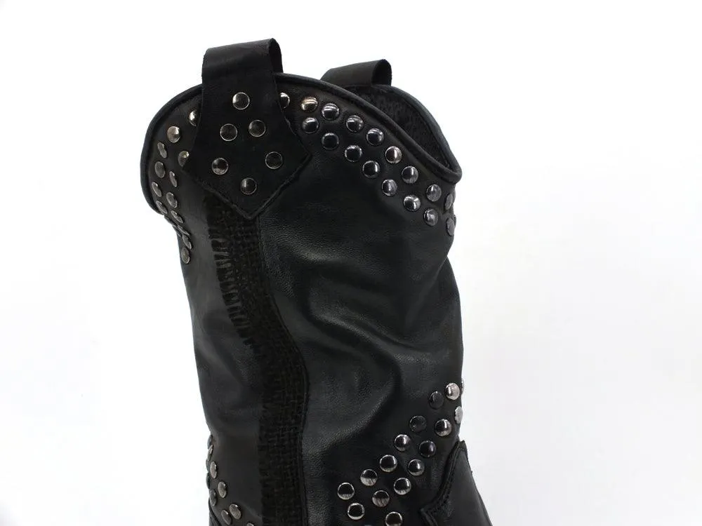 DIVINE FOLLIE Stivale Texano Nero TX251