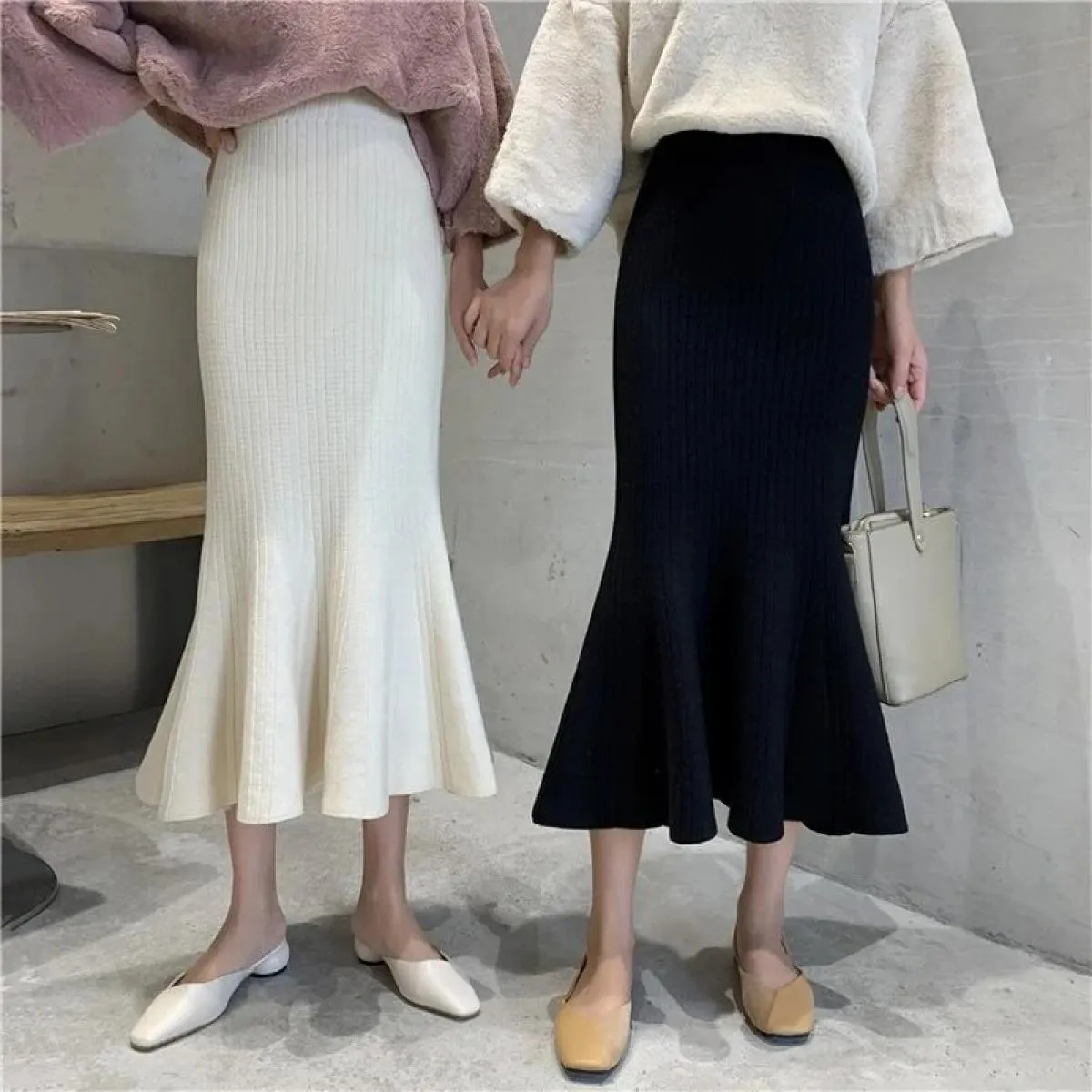 Elegant Long Knitted Skirts  Long Knitted Fashion Skirts  Skirts Womens Knitted Long  Skirts