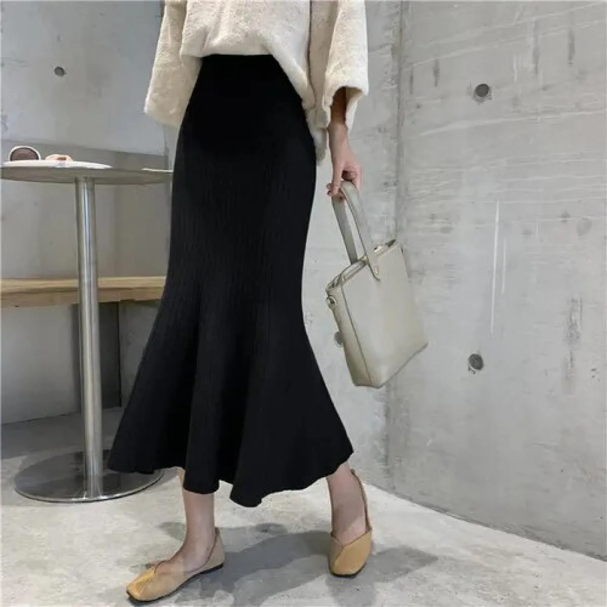 Elegant Long Knitted Skirts  Long Knitted Fashion Skirts  Skirts Womens Knitted Long  Skirts