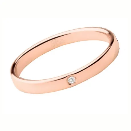Fede Polello Oro Rosa Con Diamante mod. 3180DR