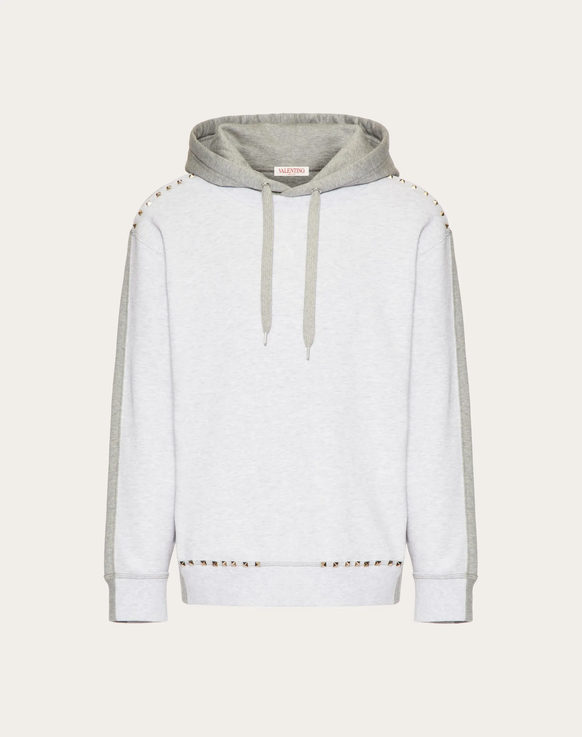 FELPA IN COTONE CON CAPPUCCIO E BORCHIE ROCKSTUD UNTITLED