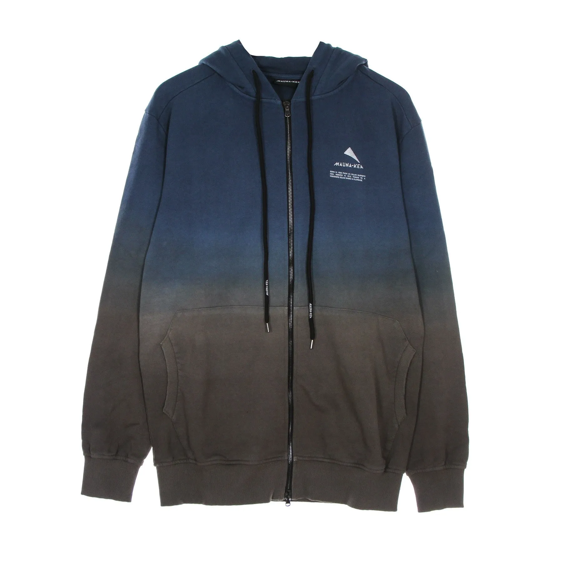 Felpa Leggera Cappuccio Zip Uomo Zipped Hoodie Blue/sand