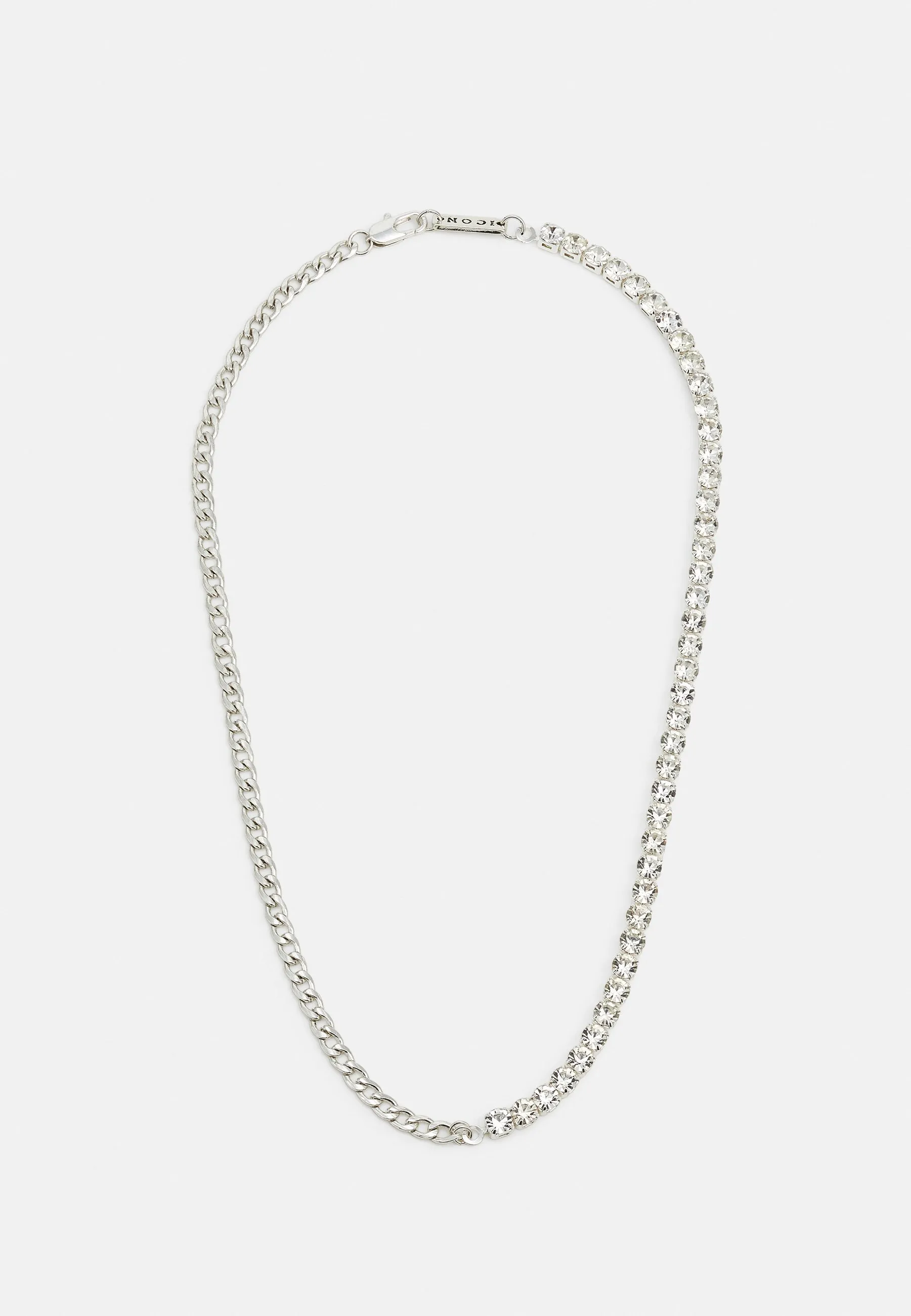 HALF AND HALF TIGHT TENNIS CHAIN NECKLACE UNISEX - Collana