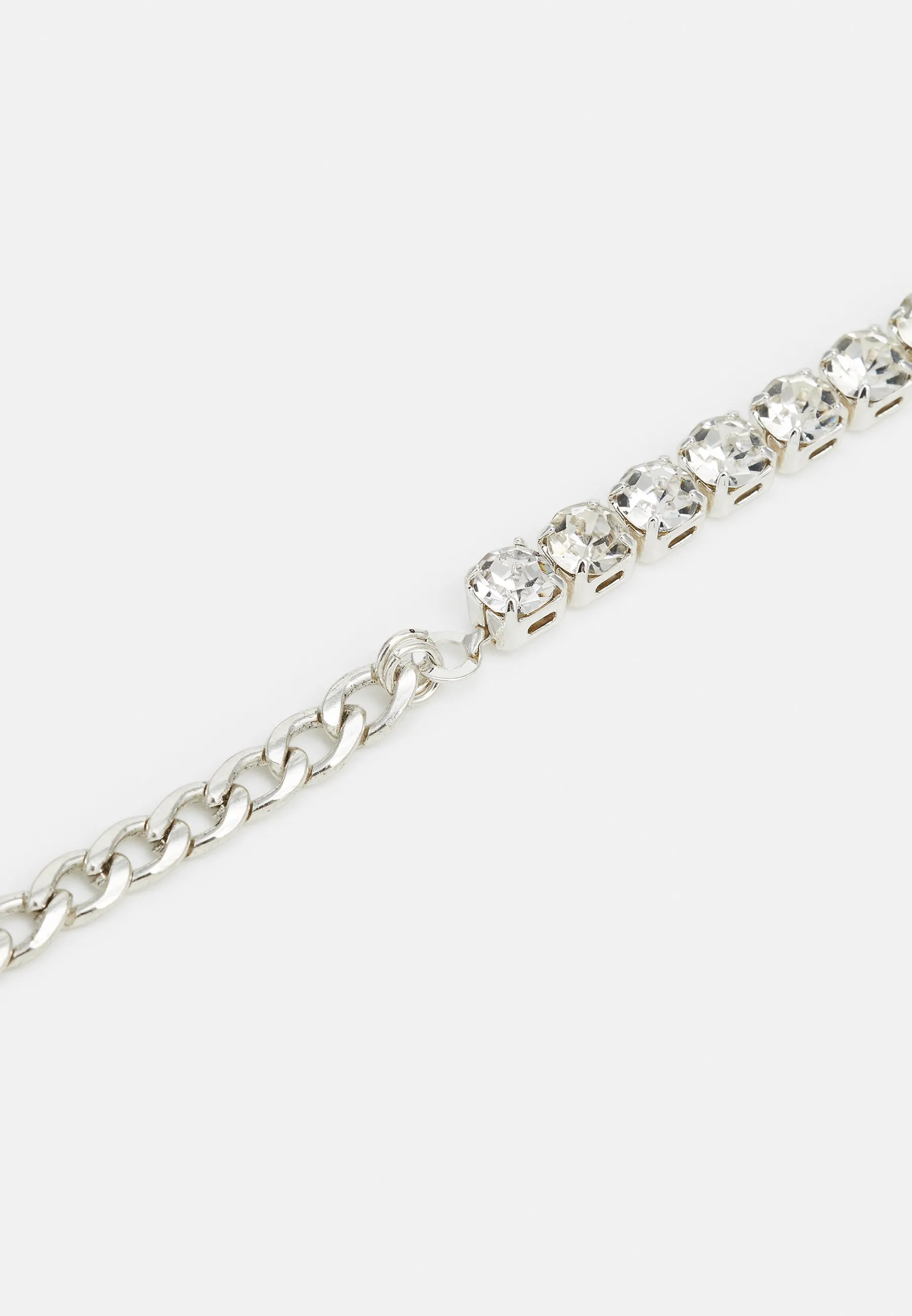 HALF AND HALF TIGHT TENNIS CHAIN NECKLACE UNISEX - Collana