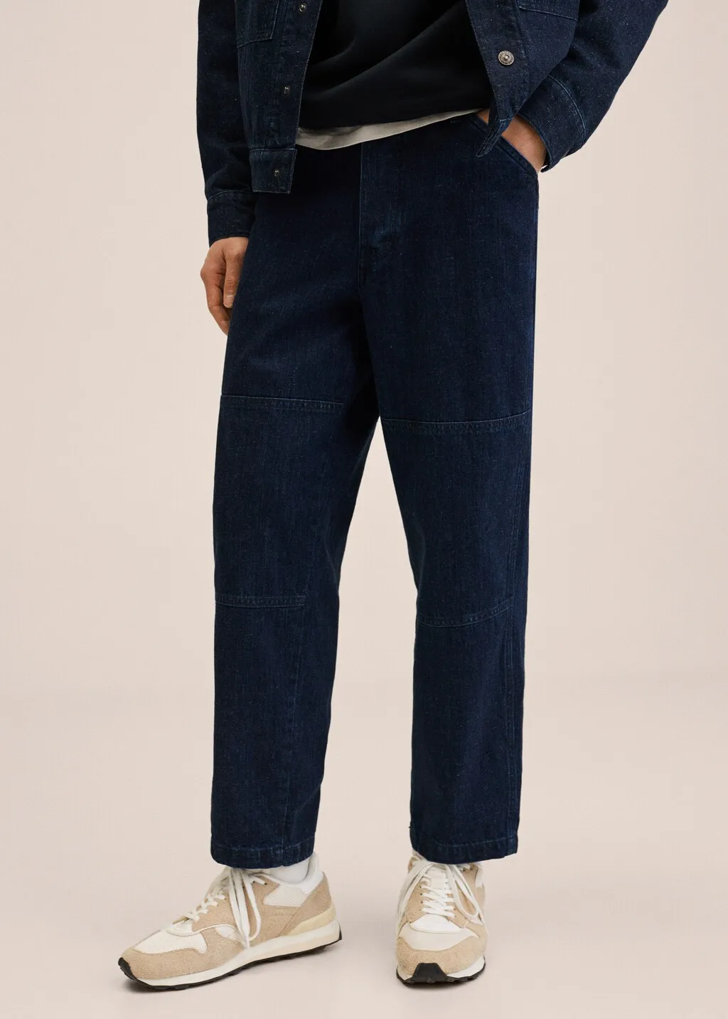 Jeans tapered loose cropped