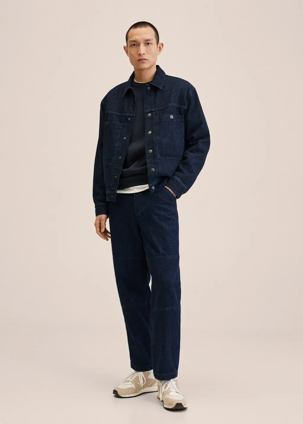 Jeans tapered loose cropped