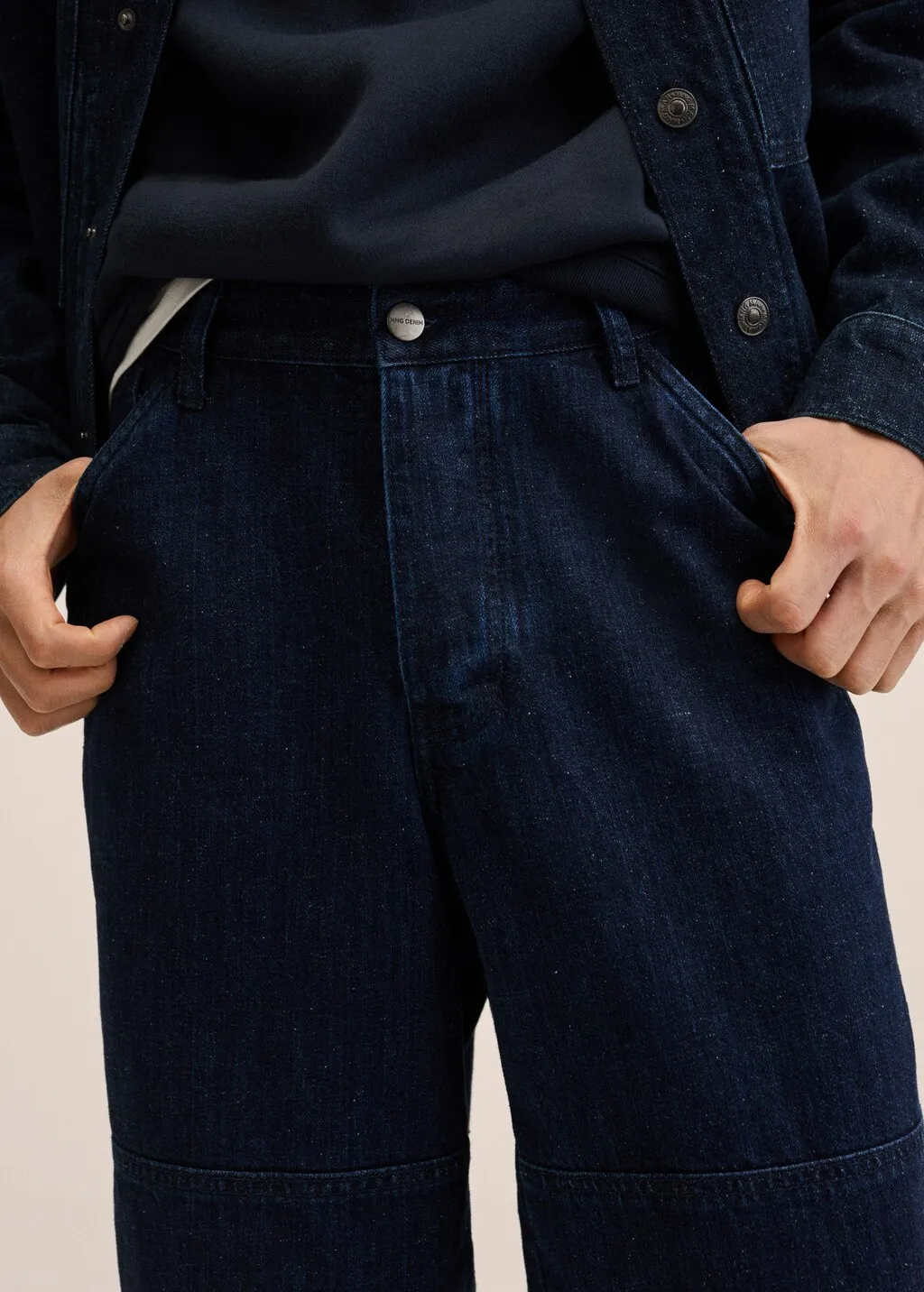 Jeans tapered loose cropped