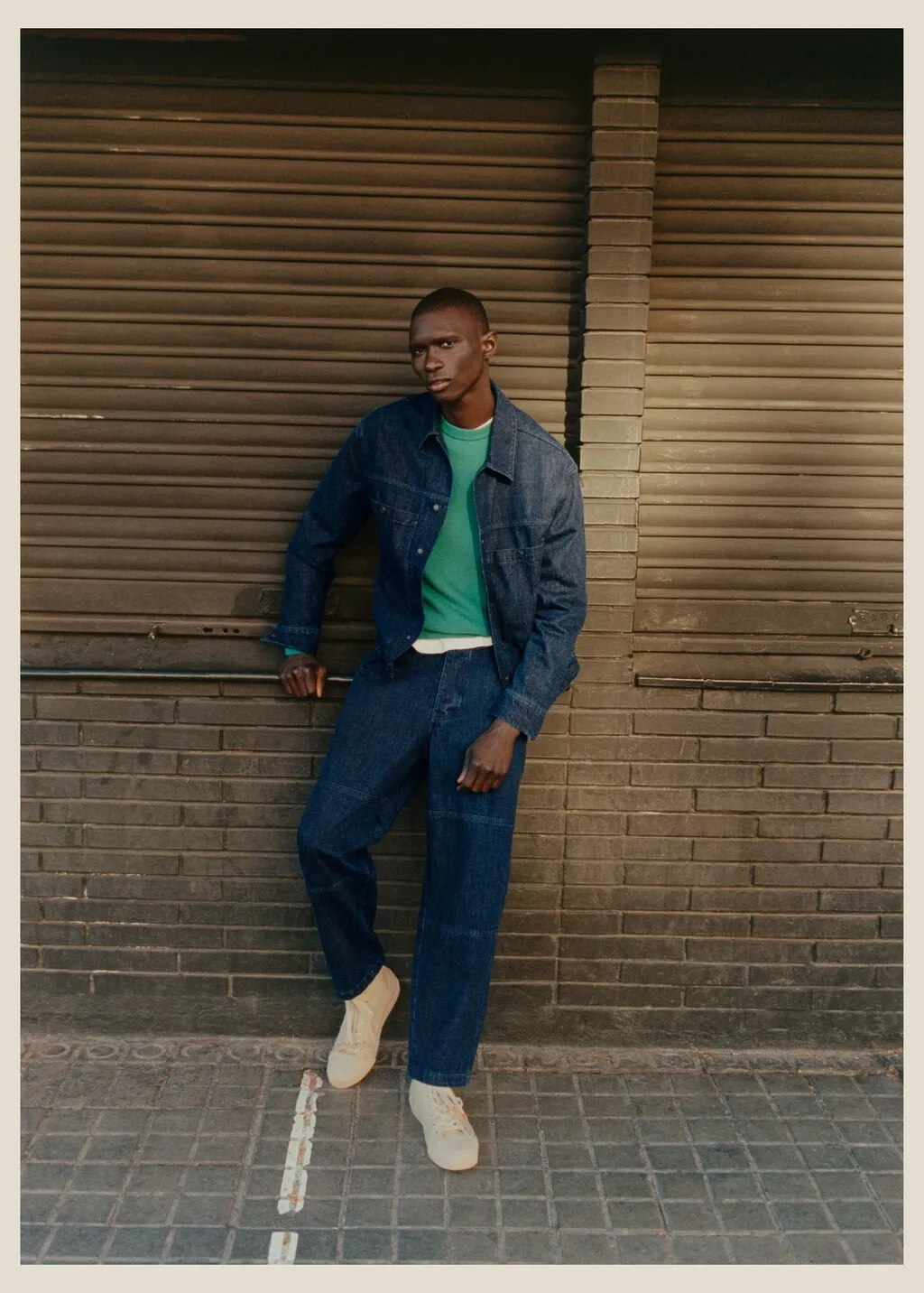 Jeans tapered loose cropped