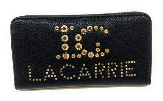 LA CARRIE BAG - Box LOGO BIG WALLET SYN NERO