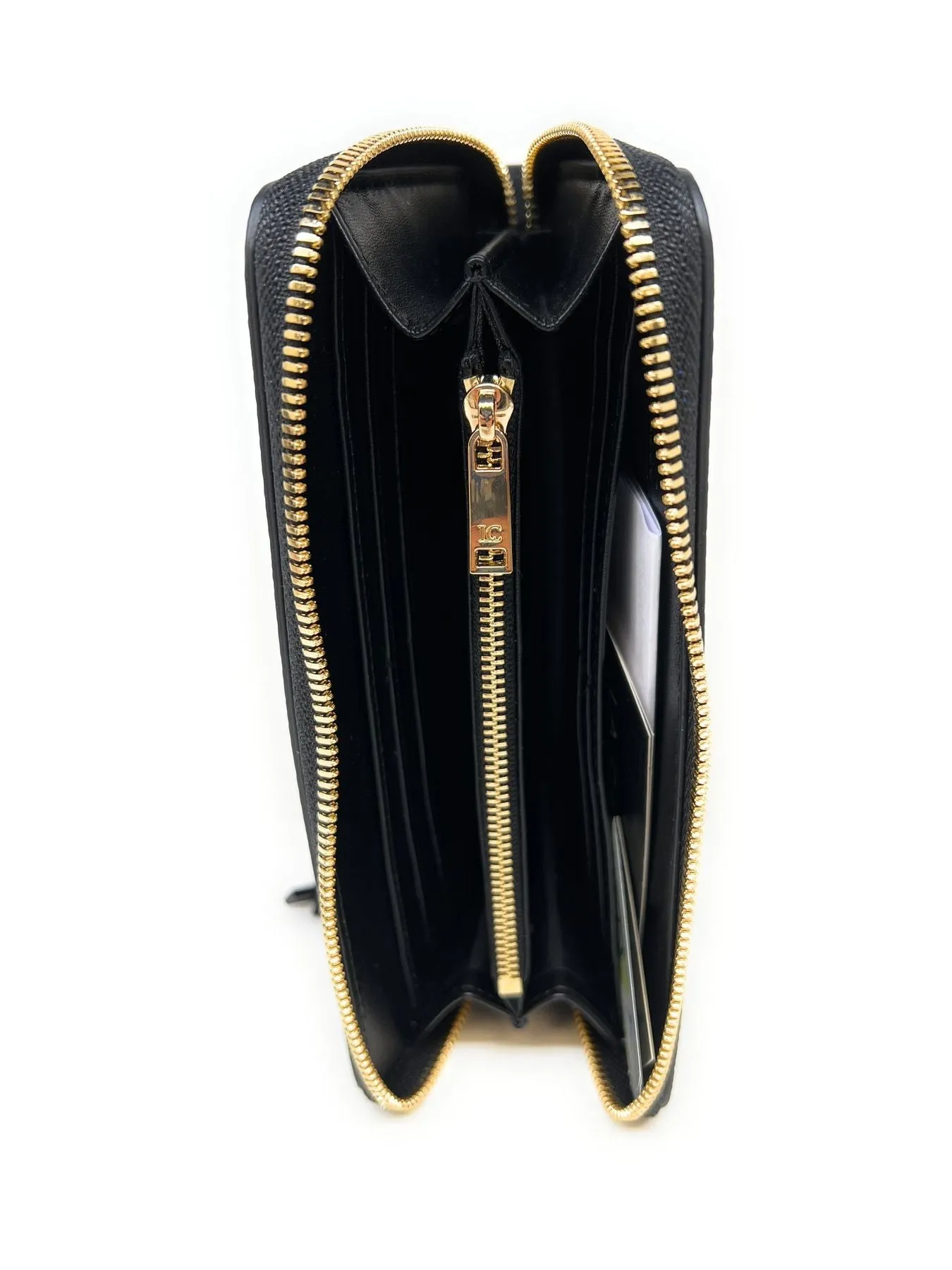 LA CARRIE BAG - Box LOGO BIG WALLET SYN NERO