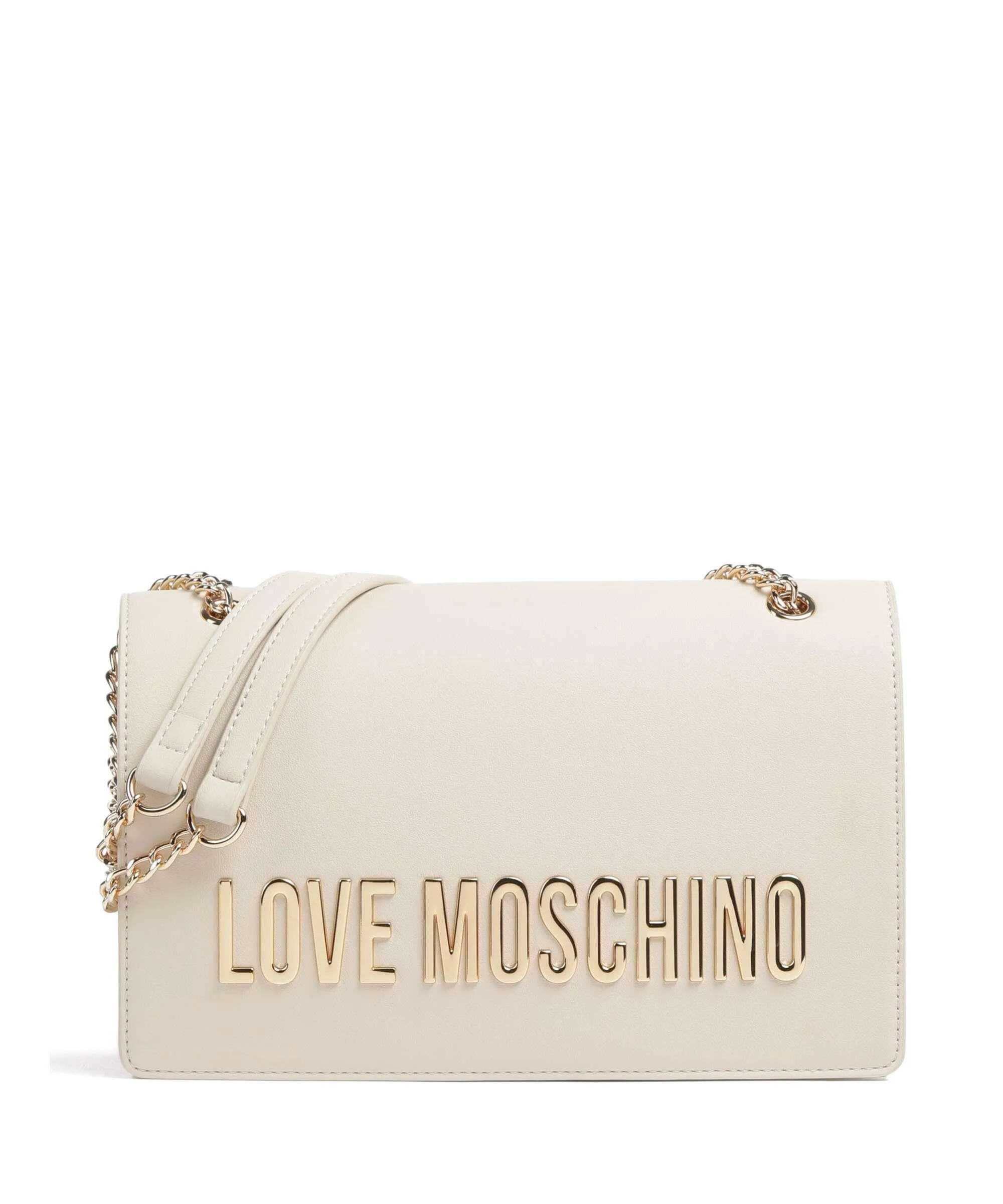  Love Moschino Bold Love Borsa a spalla pelle sintetica beige  