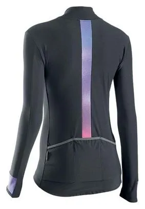 Maglia manica lunga Northwave Fahrenheit donna nera olografica