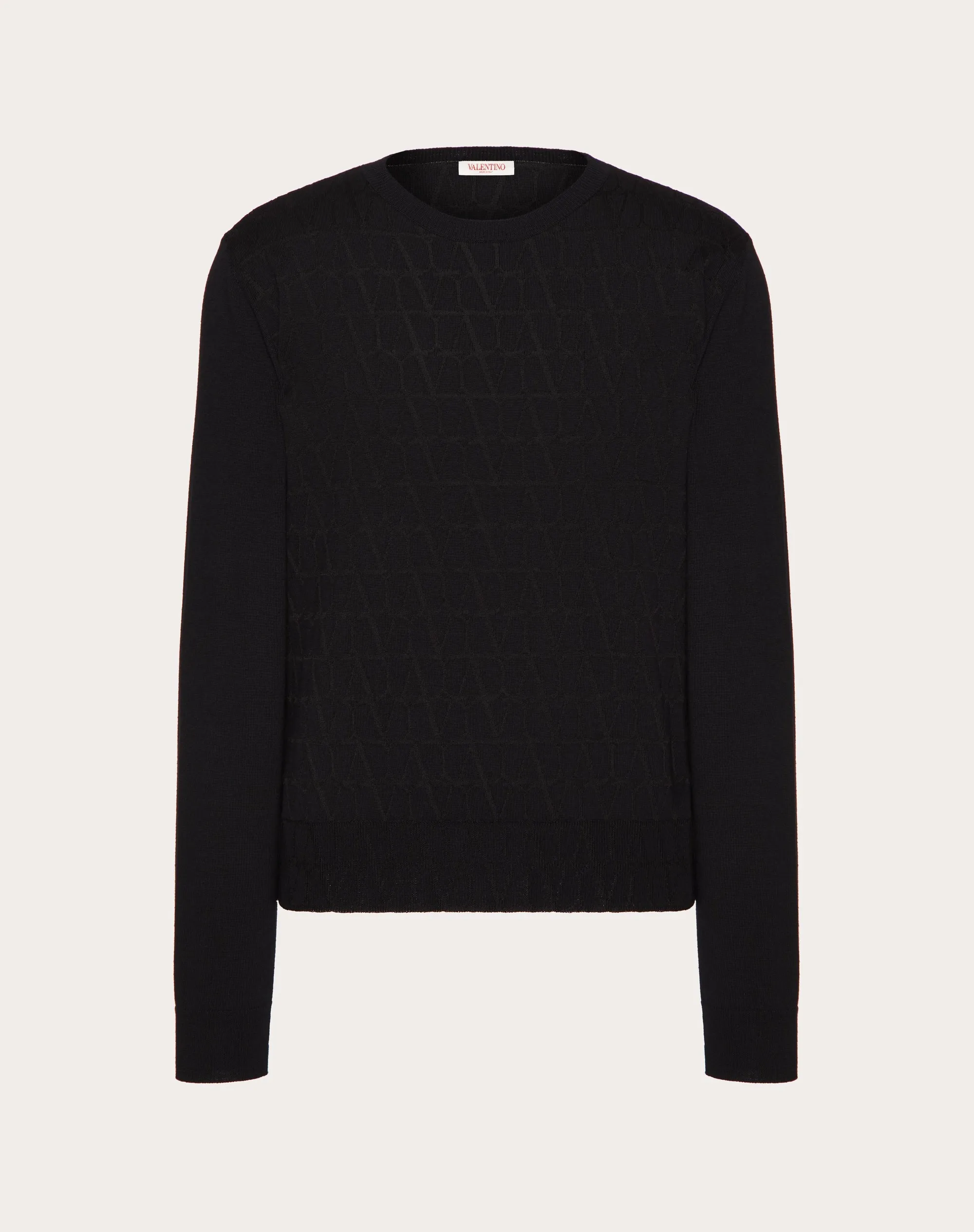 MAGLIONE GIROCOLLO IN VISCOSA E LANA CON MOTIVO TOILE ICONOGRAPHE