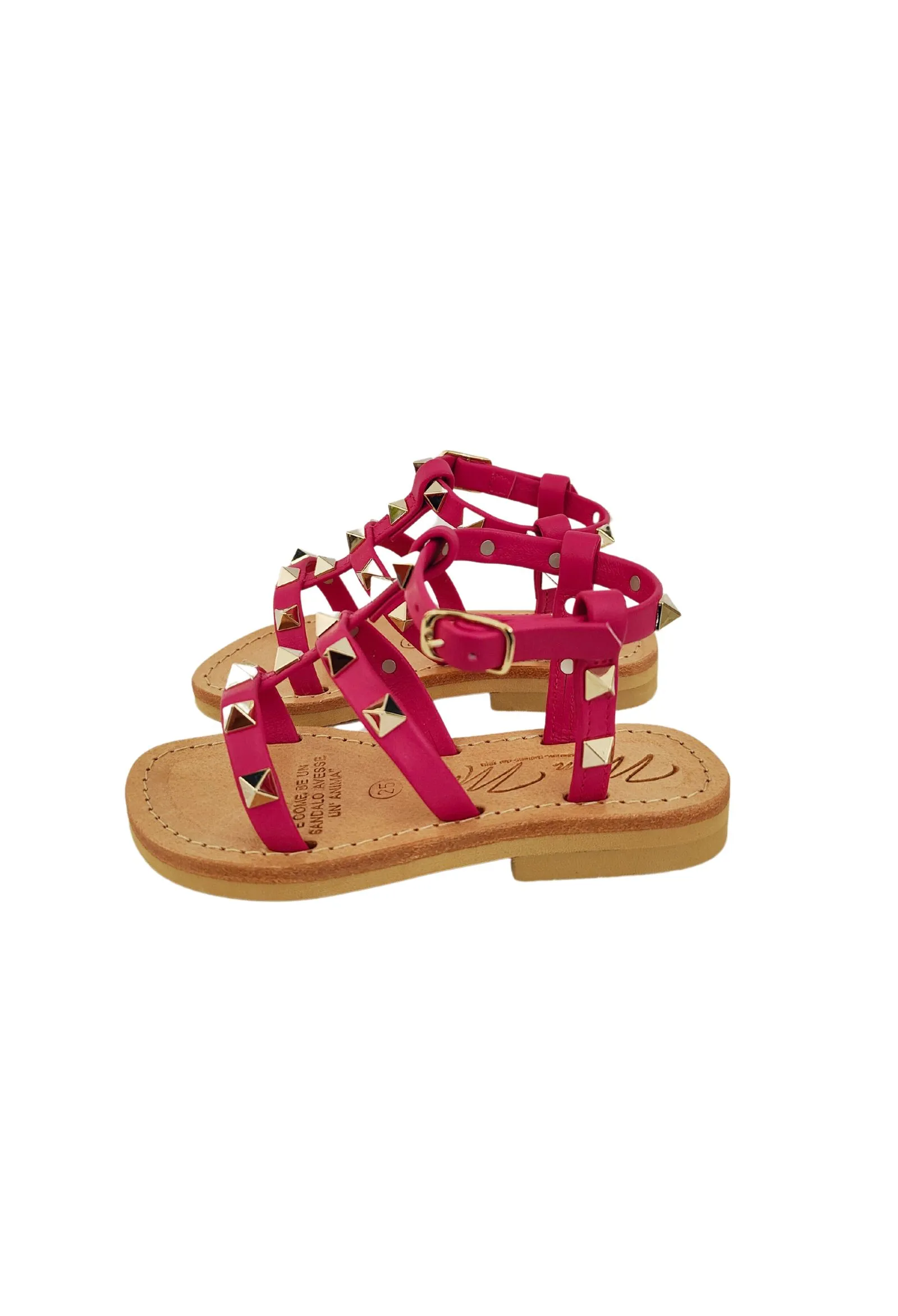 miM MAR  sandalo fucsia borchie