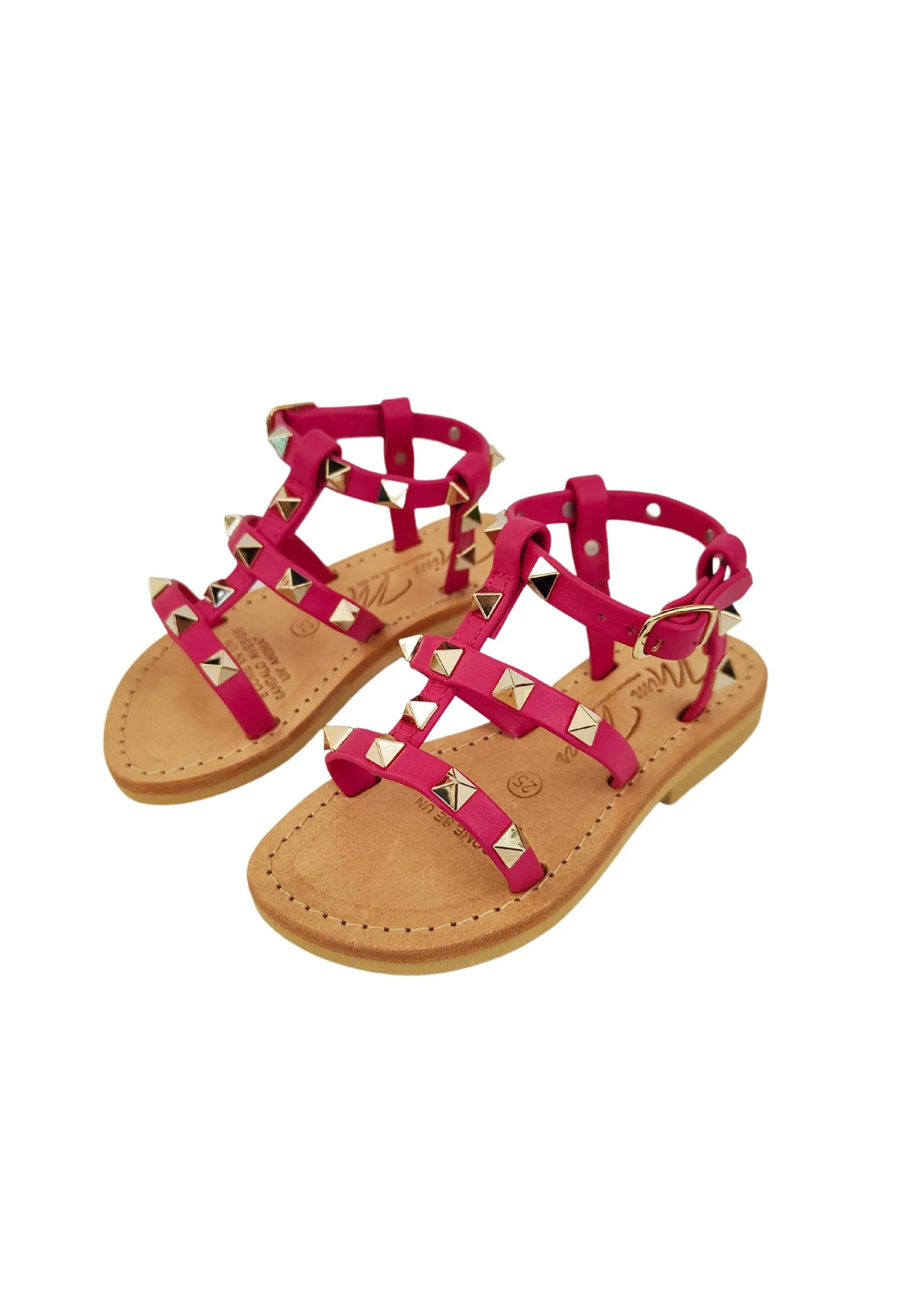 miM MAR  sandalo fucsia borchie