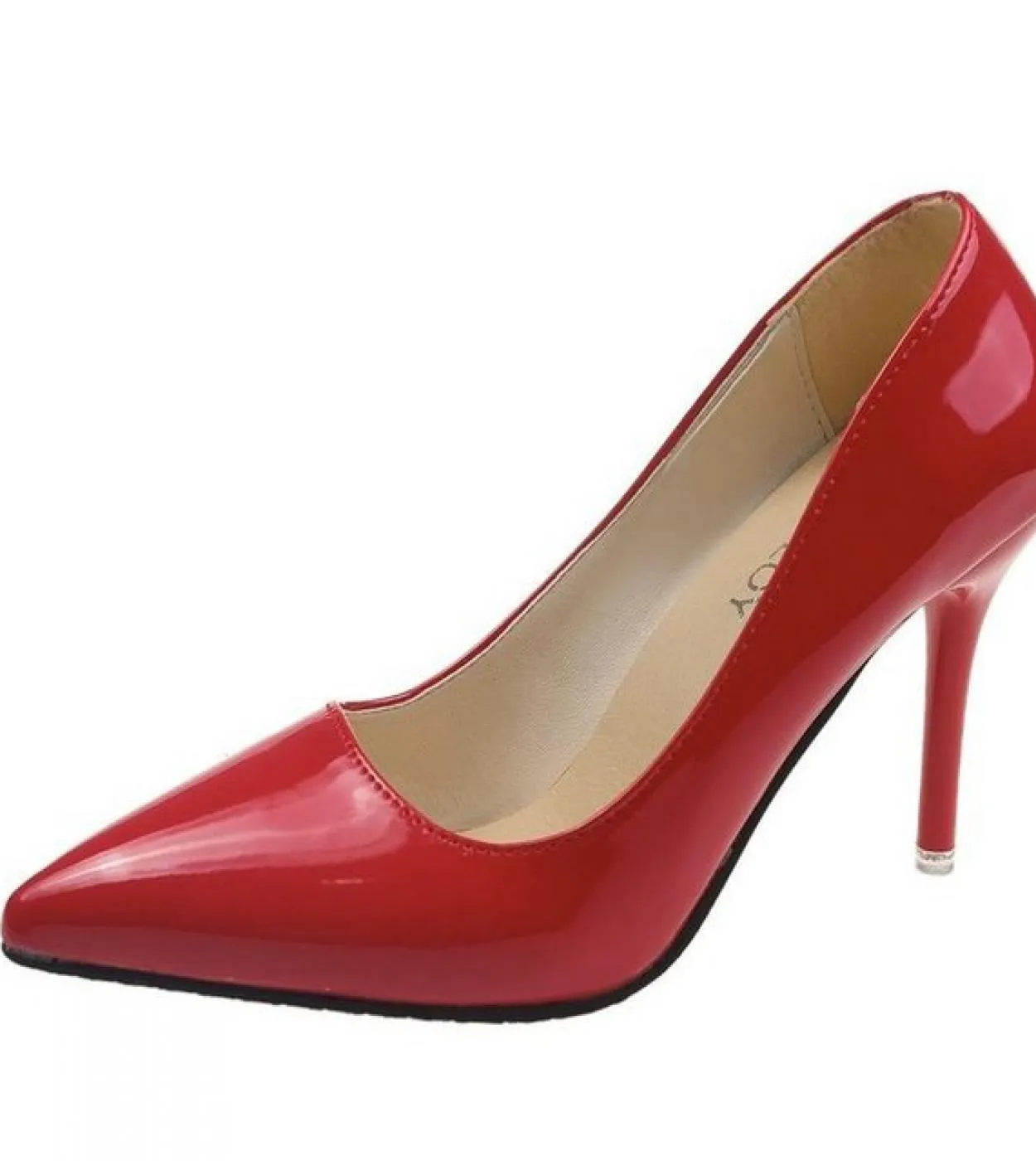 Moda Tacco Alto Stiletto Bocca Superficiale Tinta Unita Slipon Scarpe Tacchi Alti da Donna Pu Ufficio Punta A Punta Plus Size Hi