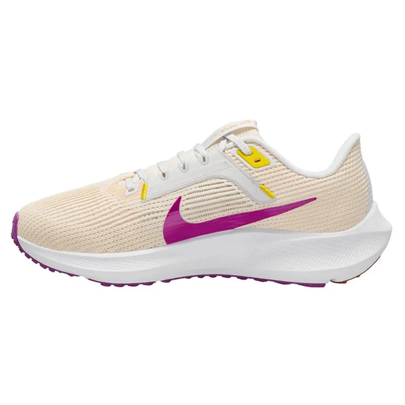 Nike Air Zoom Pegasus 40 Bianco Beige Rosa - Scarpe Running Donna