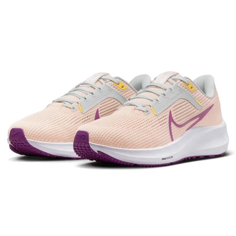 Nike Air Zoom Pegasus 40 Bianco Beige Rosa - Scarpe Running Donna